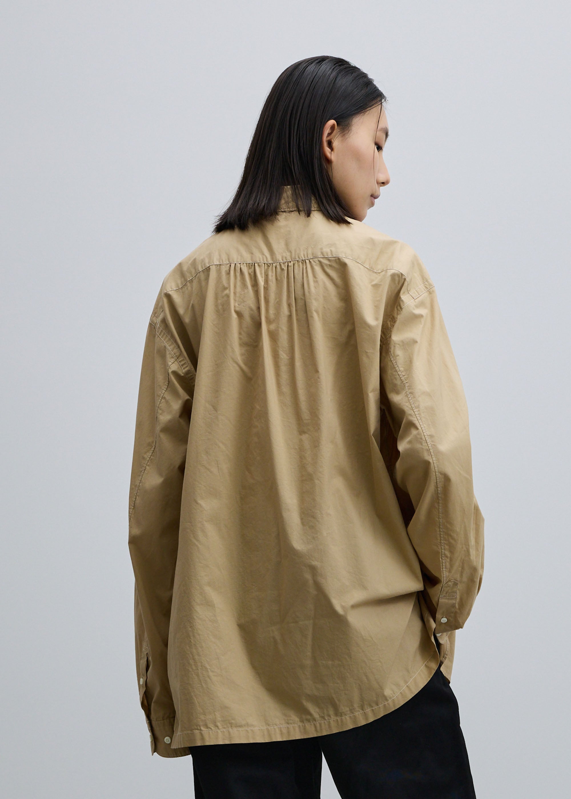 コットンシルクシャツ