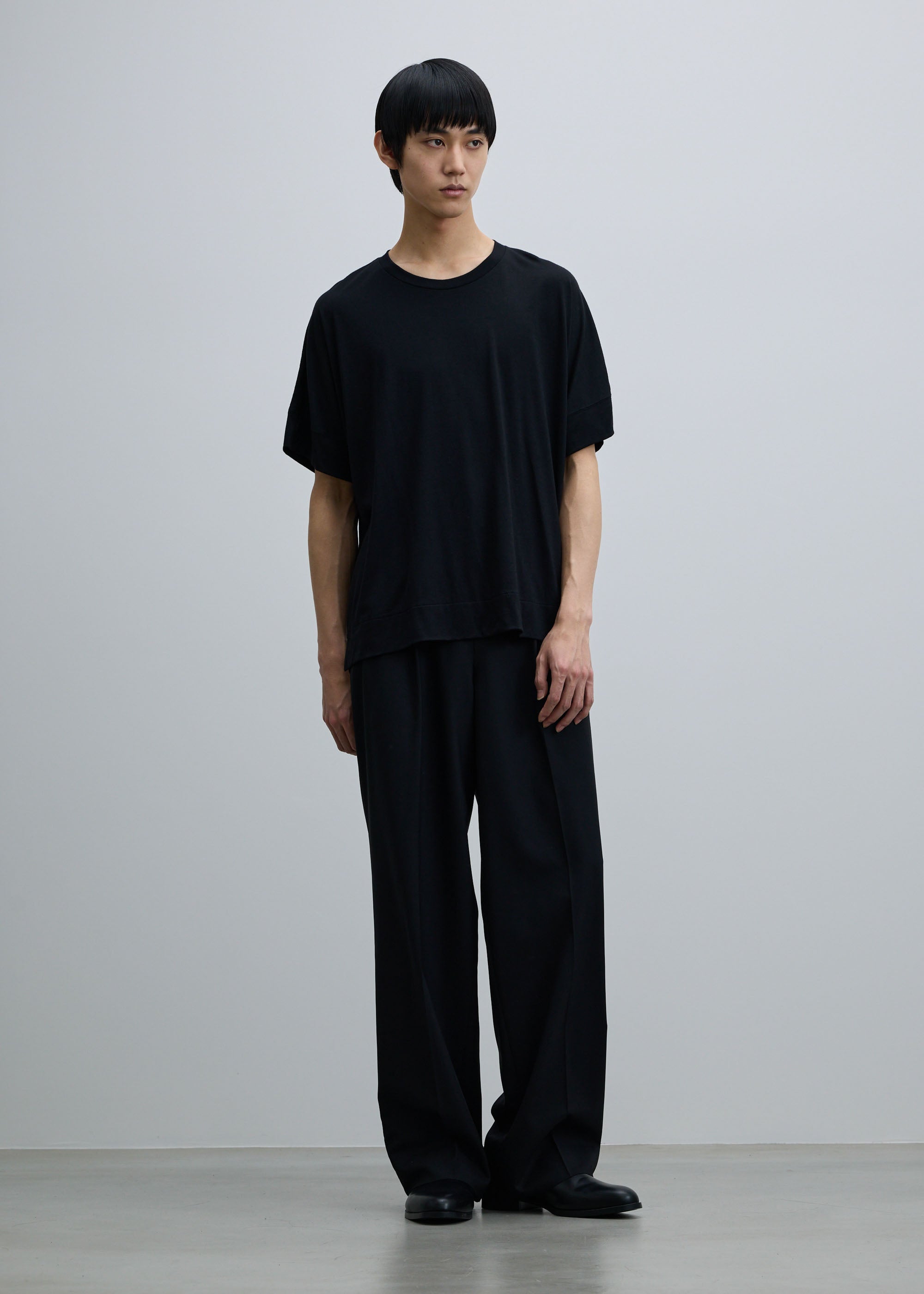 スーパー140クリアウールハーフスリーブカットソー