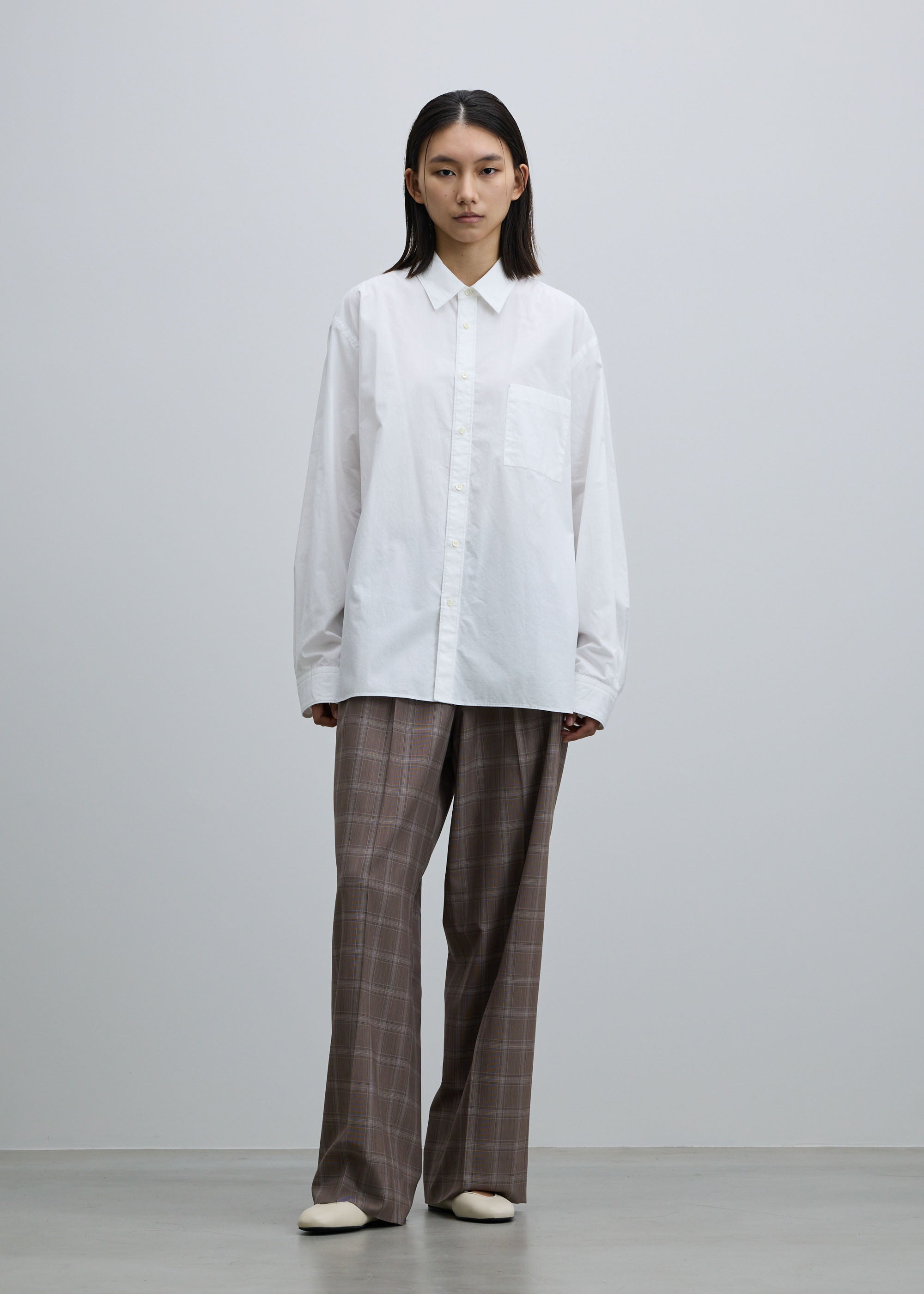 UNUSED アンユーズド コットンシルクシャツ UNUSED アンユーズド 22AW 日本製 Damaged check shirt シルクコットン
