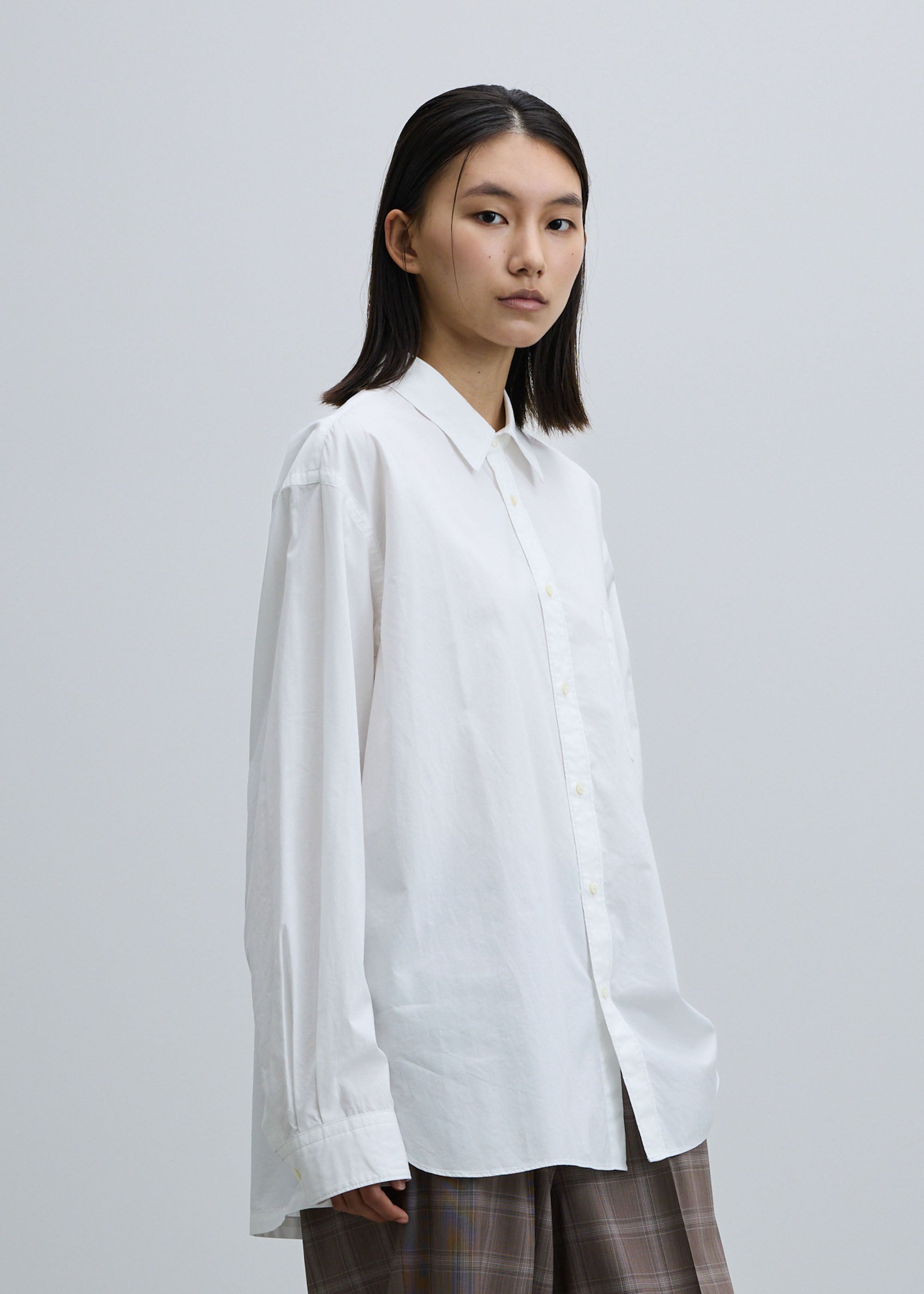 コットンシルクシャツ