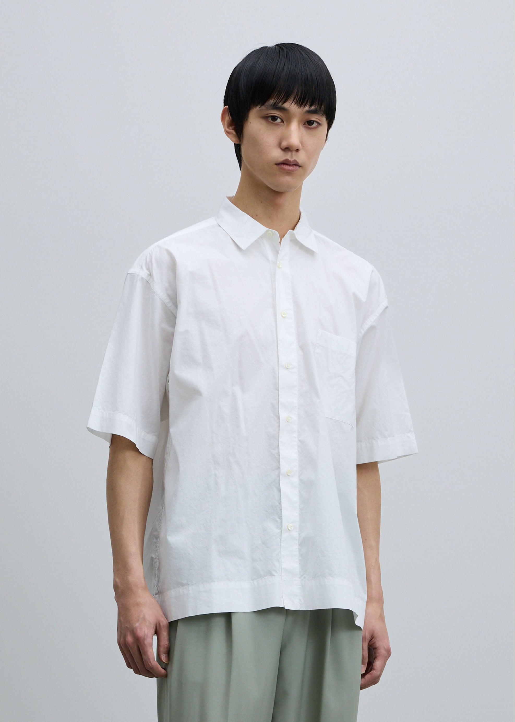 コットンシルクハーフスリーブシャツ｜SOÉJU k - SOÉJU online store