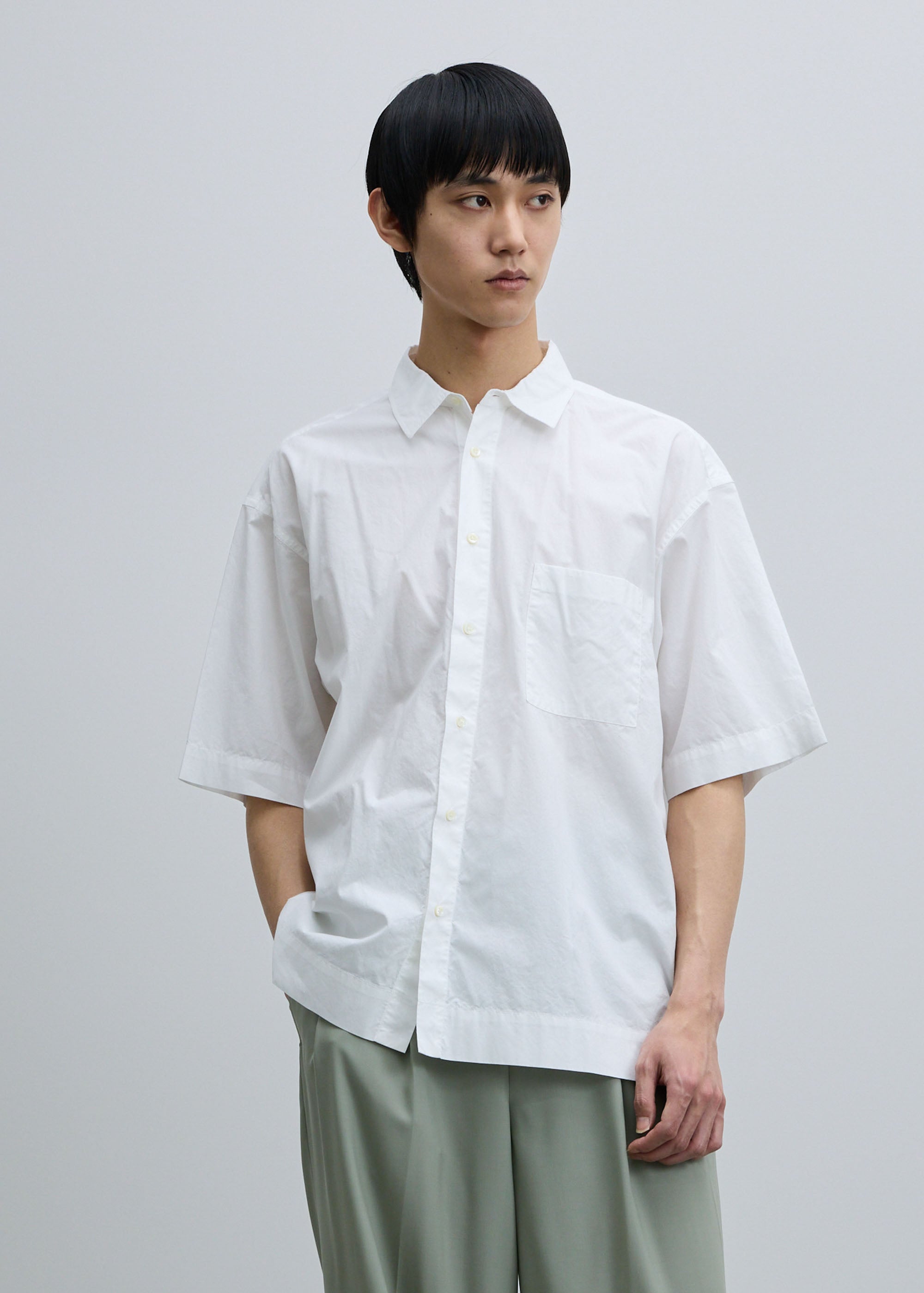 コットンシルクハーフスリーブシャツ｜SOÉJU k - SOÉJU online store