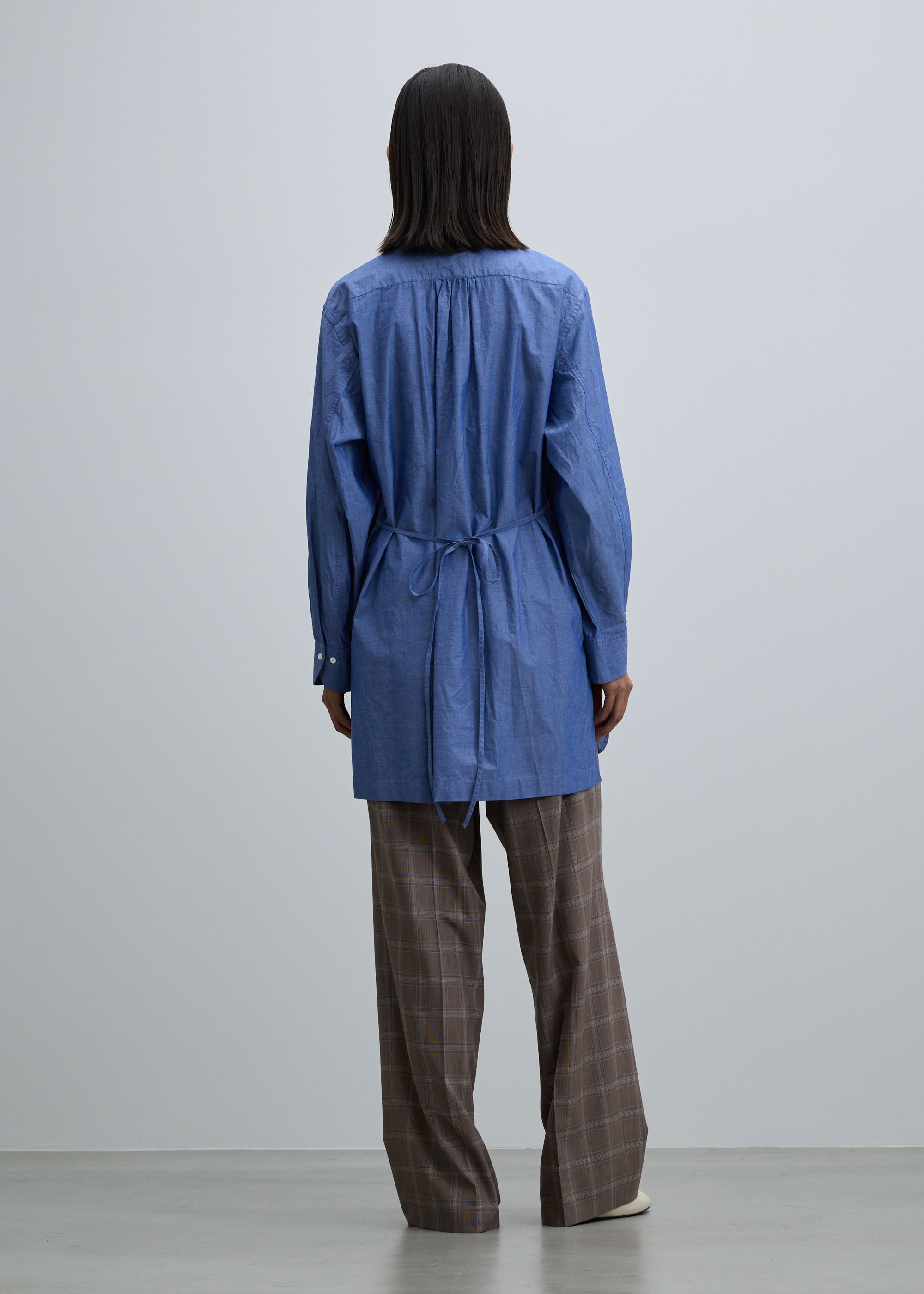 コットンシルクブザムチュニックシャツ