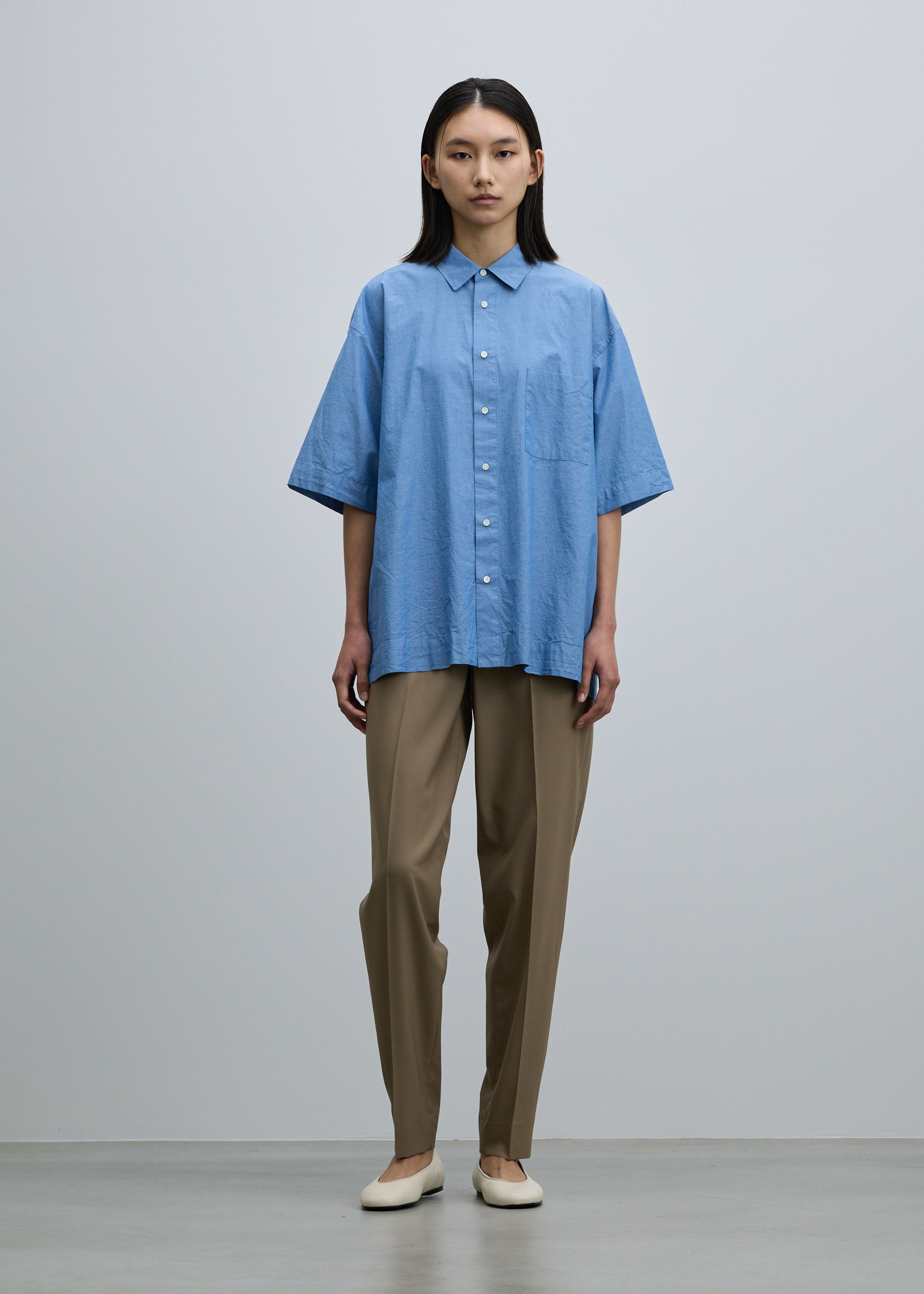 コットンシルクハーフスリーブシャツ｜SOÉJU k - SOÉJU online store