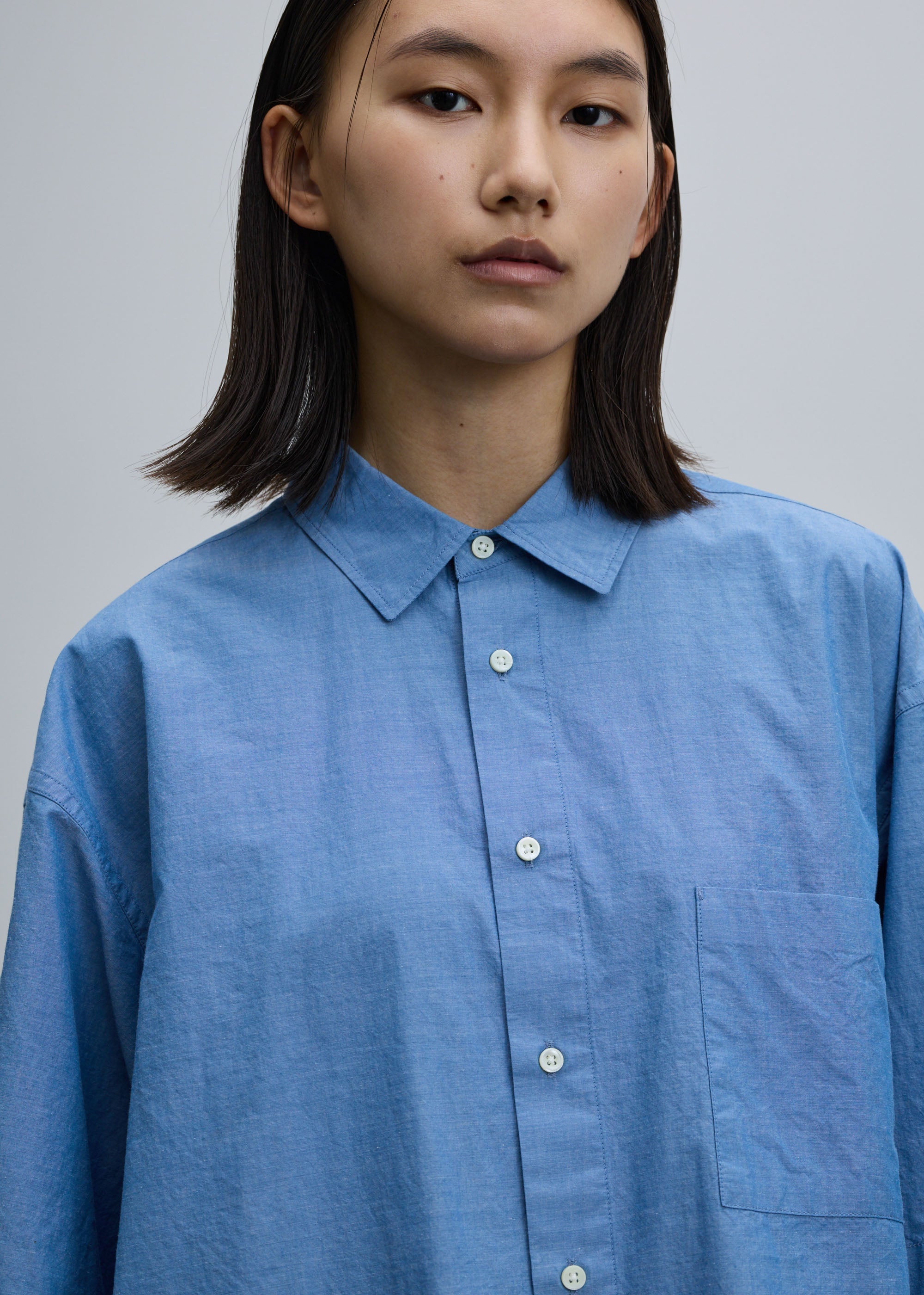 コットンシルクハーフスリーブシャツ