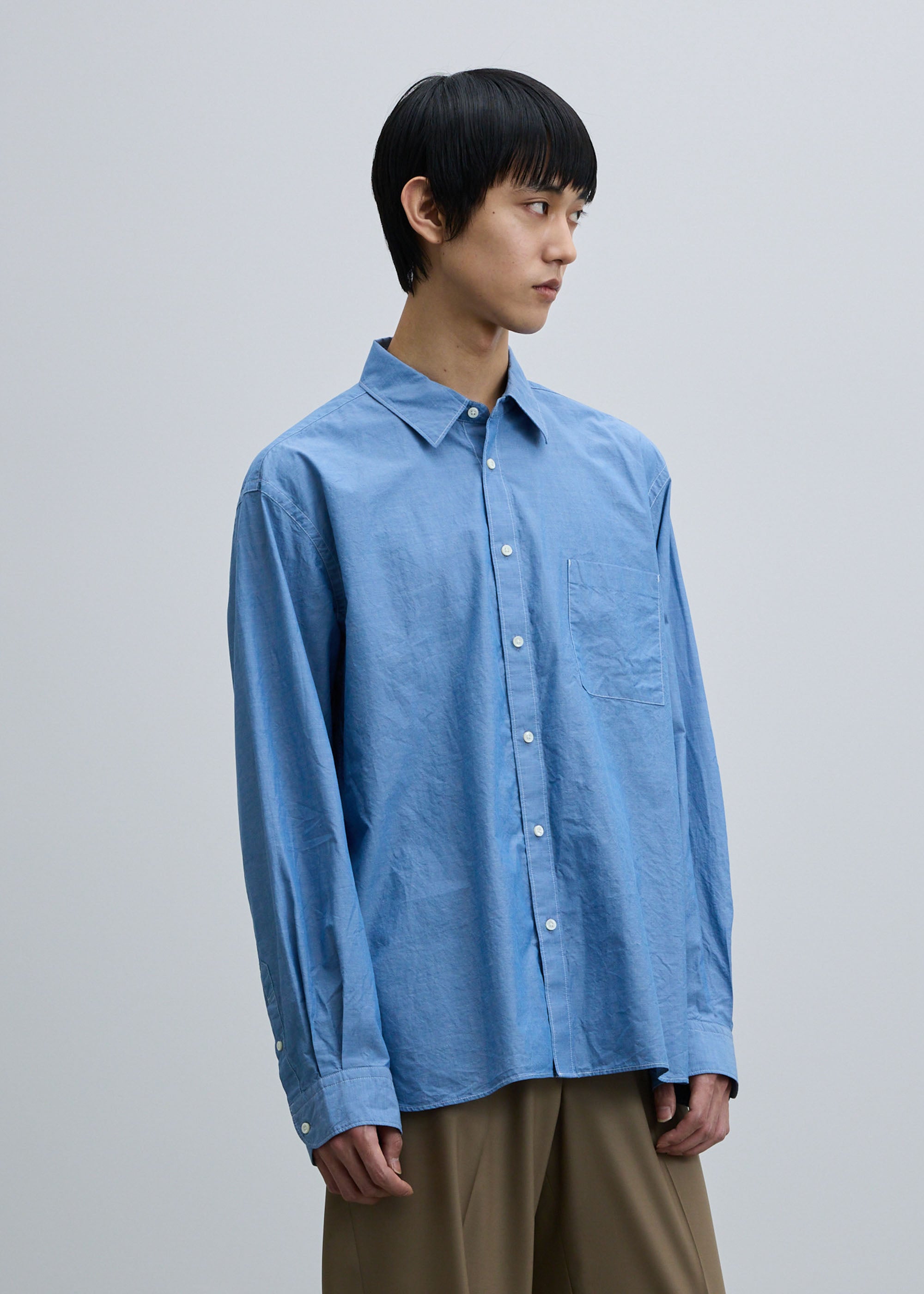 コットンシルクシャツ