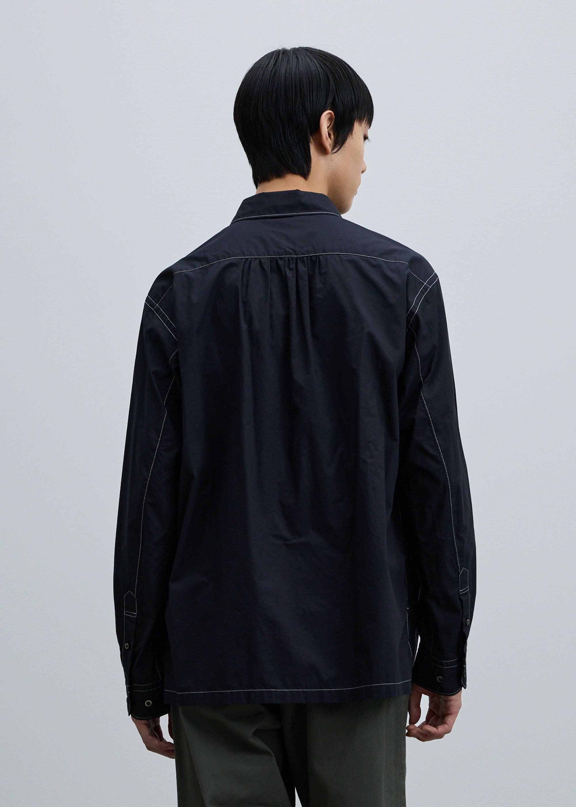 コットンシルクシャツ