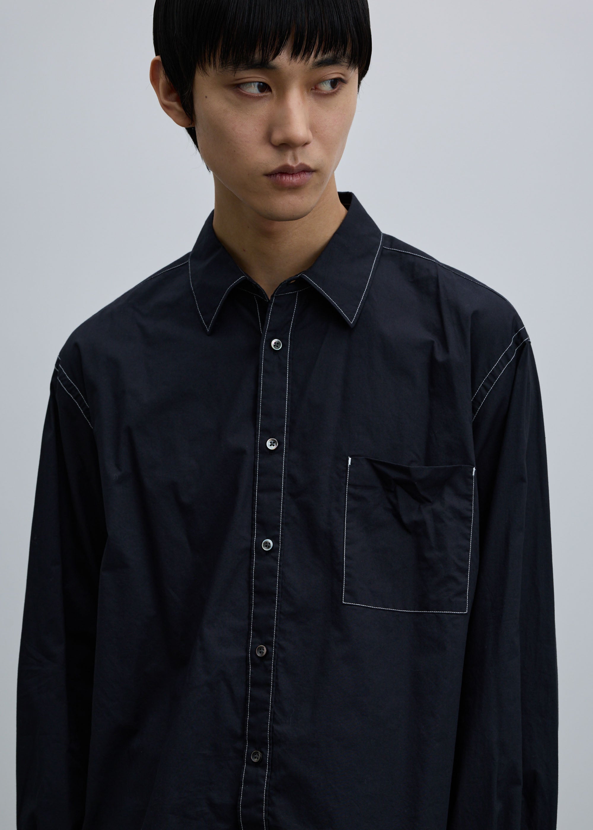 コットンシルクシャツ