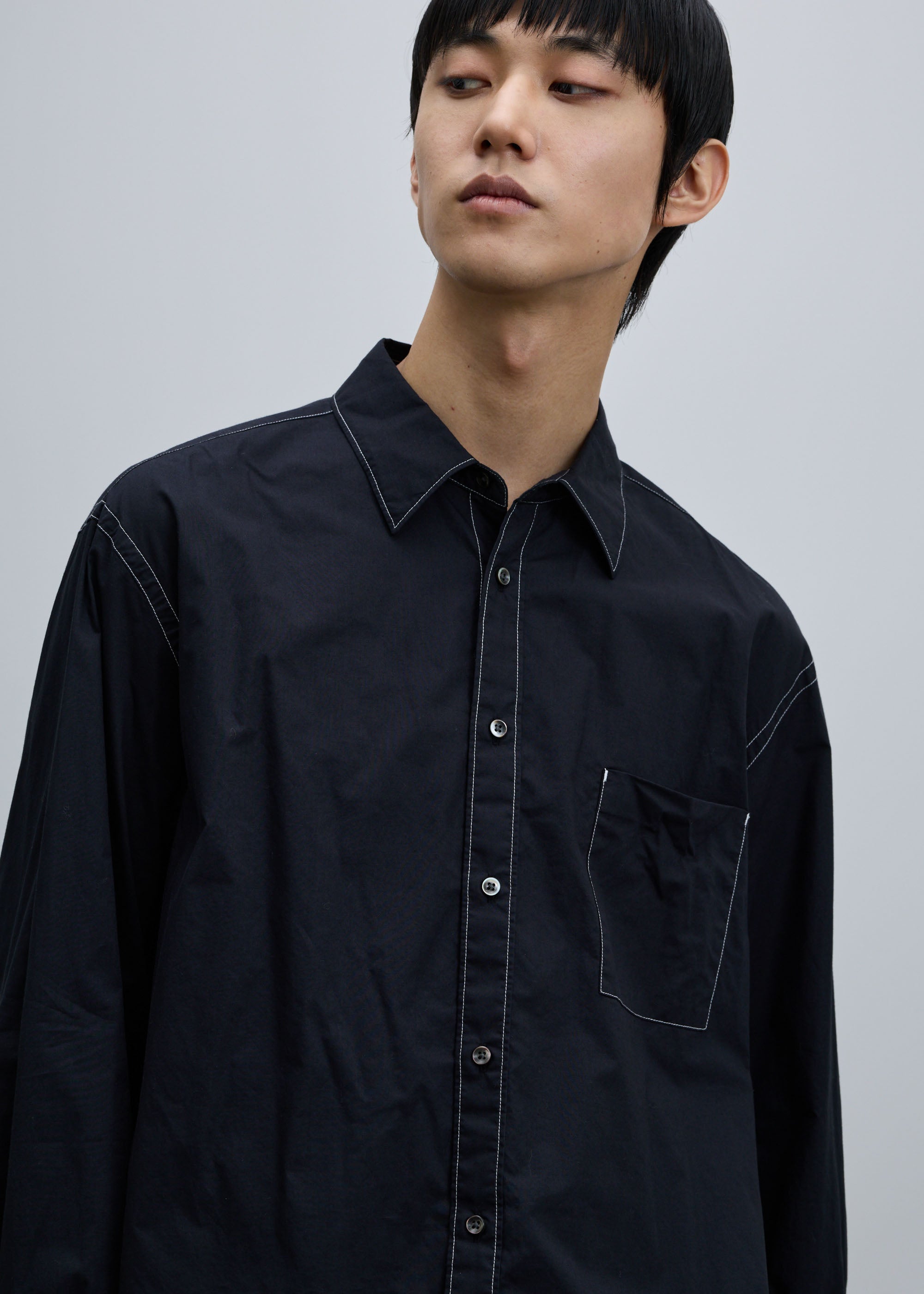 コットンシルクシャツ