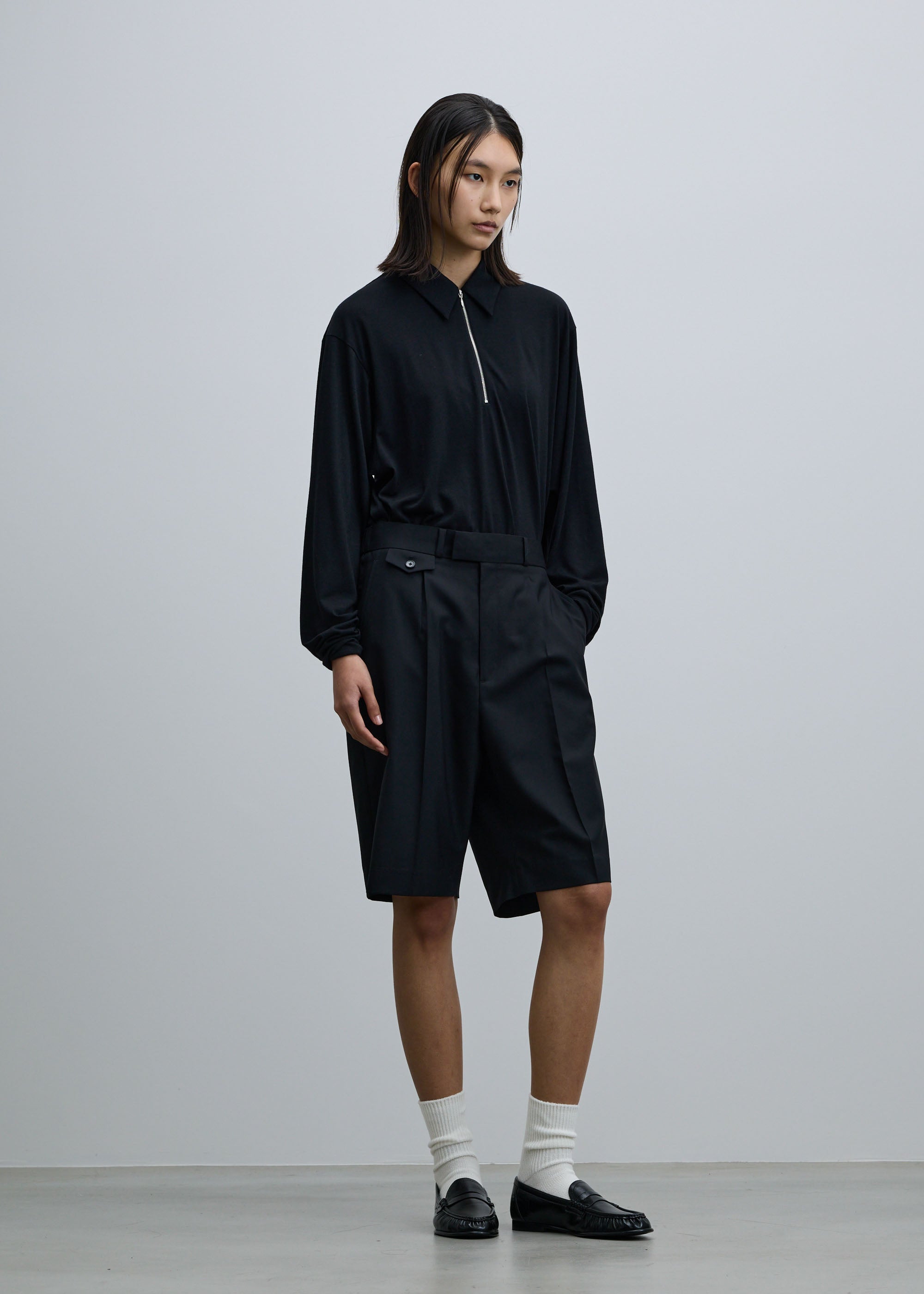 スーパー140ライトウールバミューダパンツ