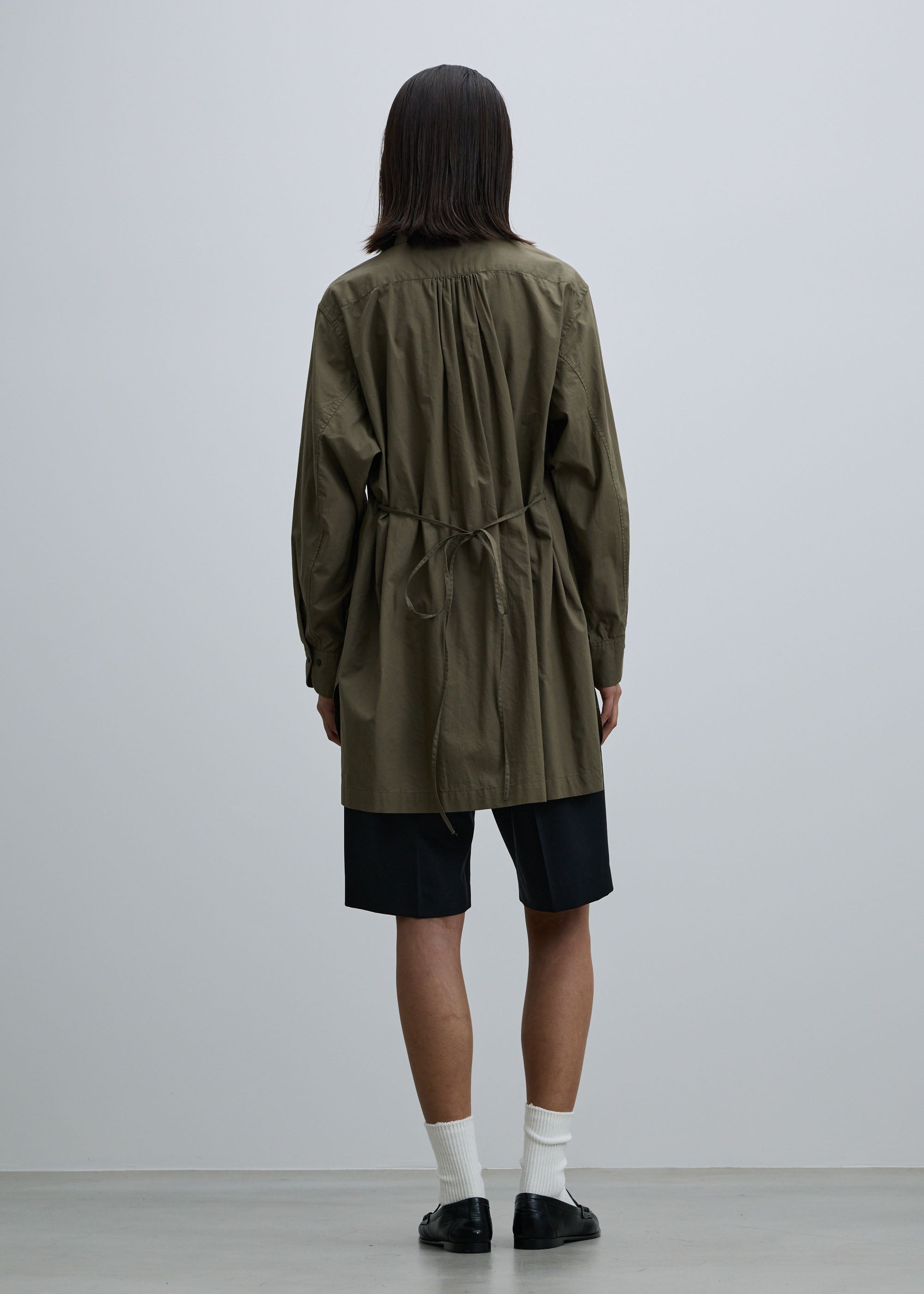 コットンシルクブザムチュニックシャツ