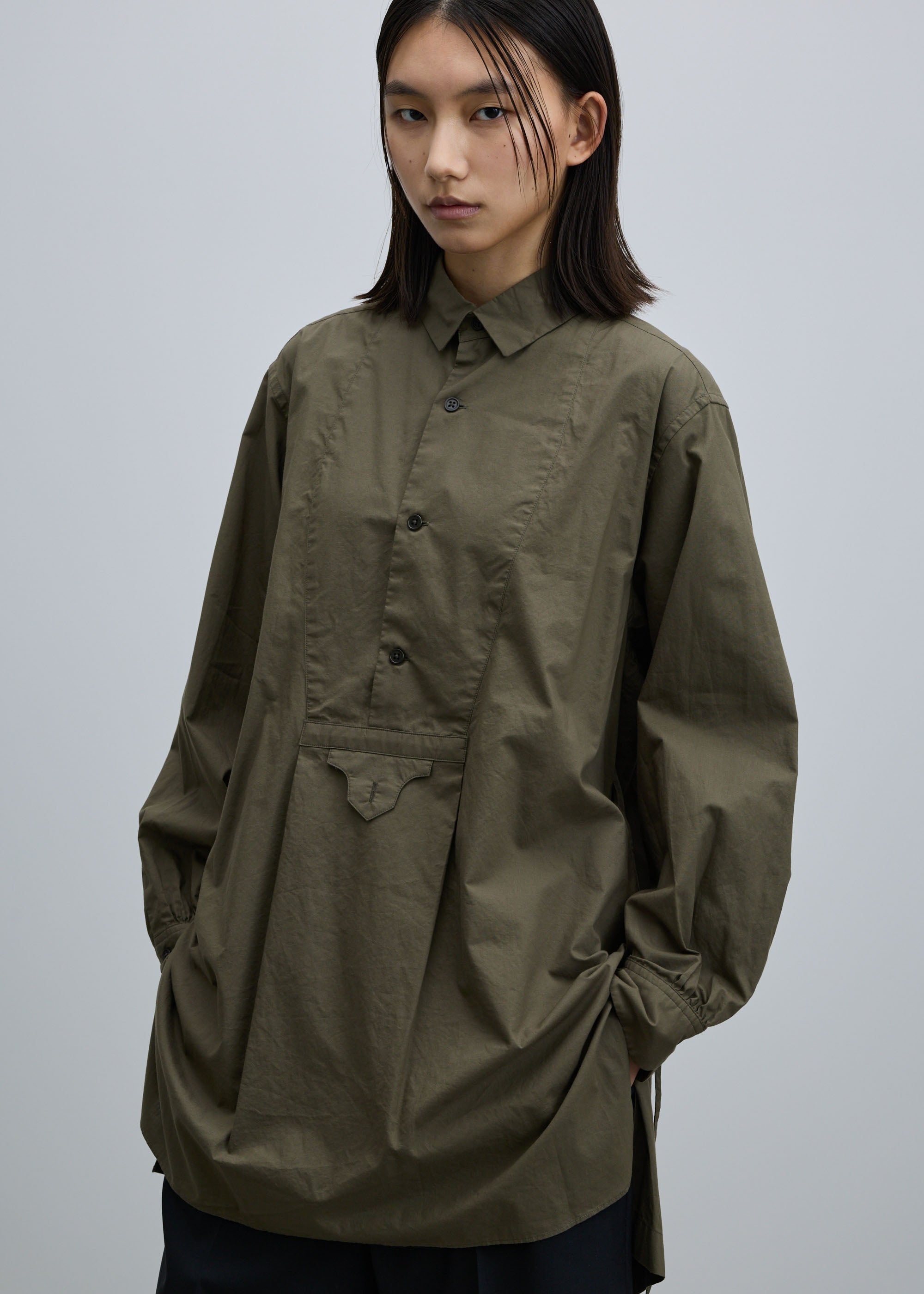 コットンシルクブザムチュニックシャツ｜SOÉJU k - SOÉJU online store