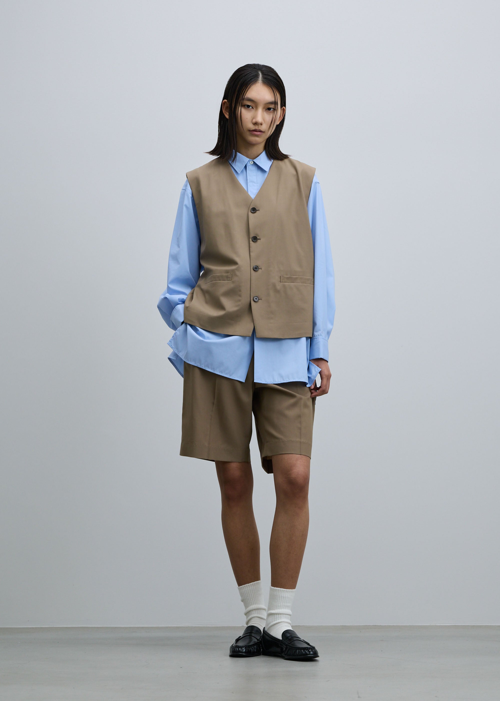 スーパー140ライトウールバミューダパンツ