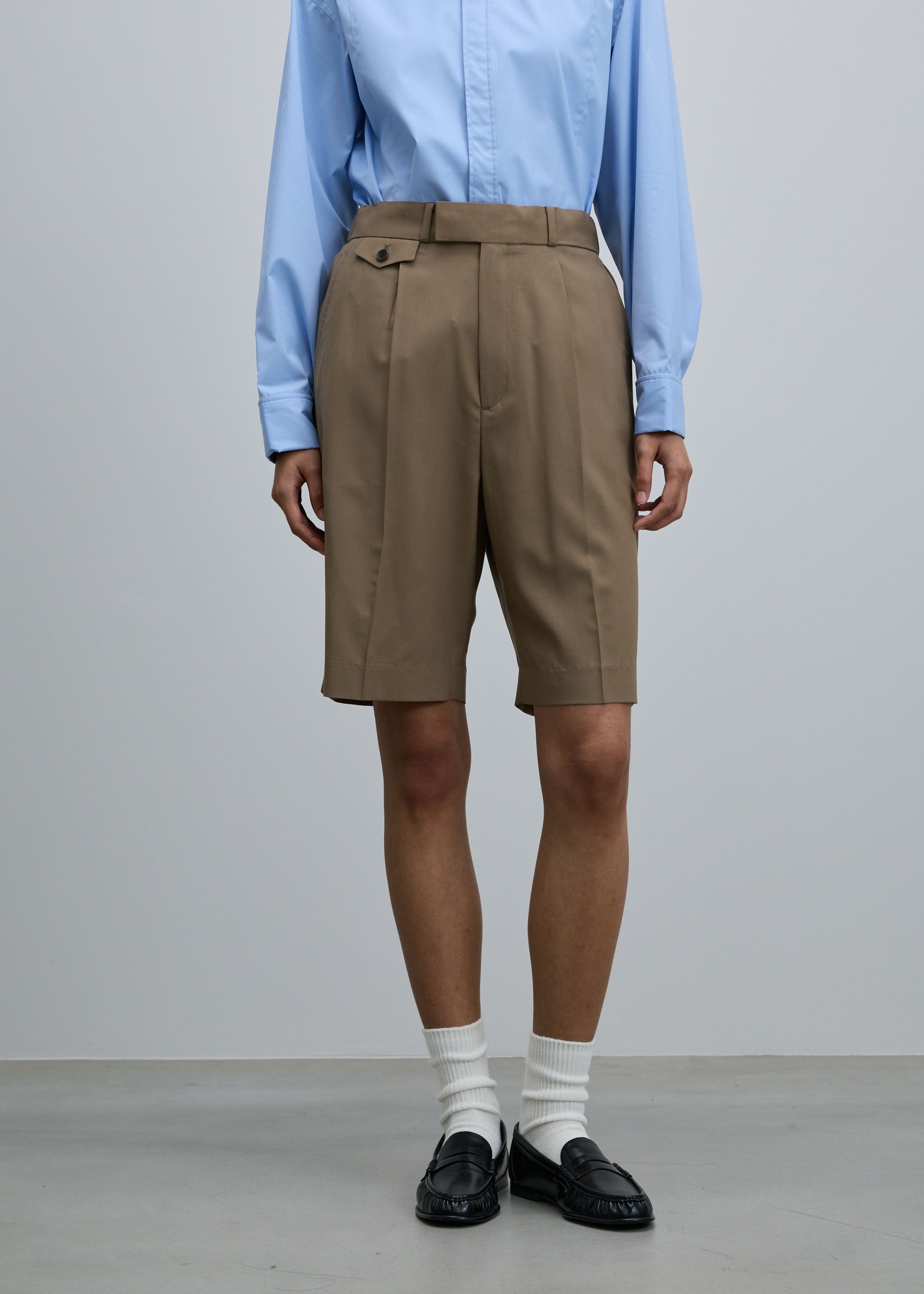 スーパー140ライトウールバミューダパンツ