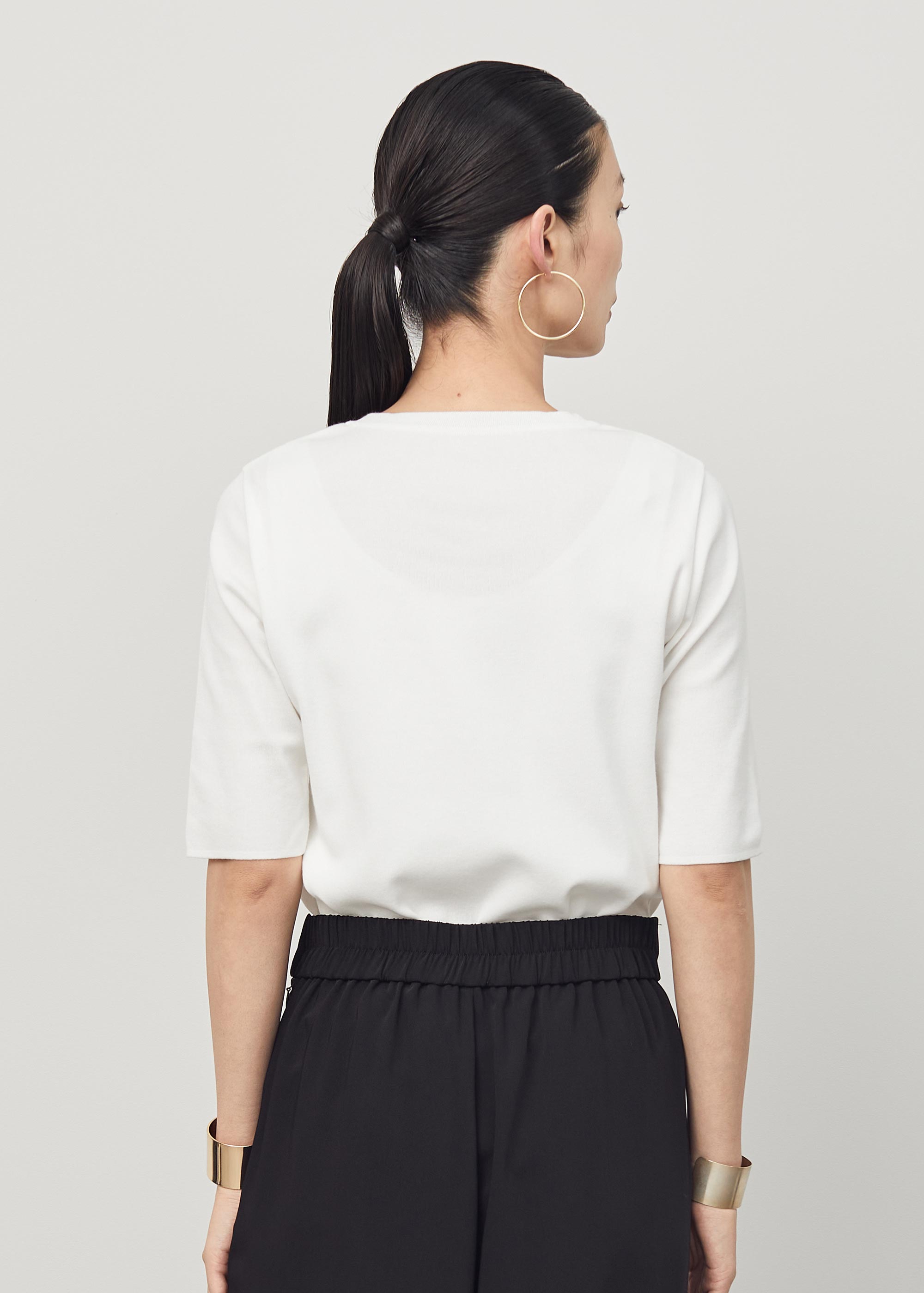 5分袖ニットソー