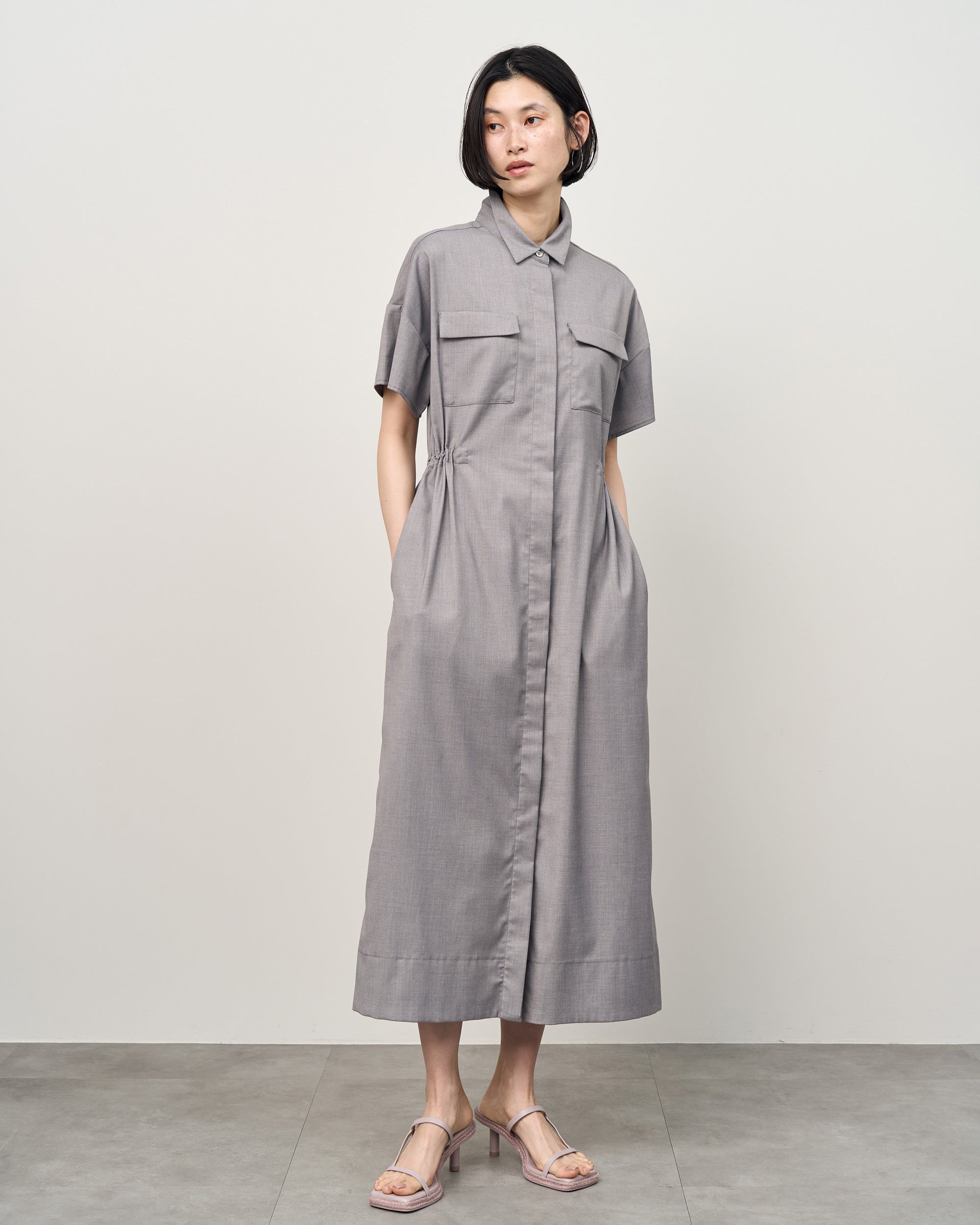 ロングシャツワンピース