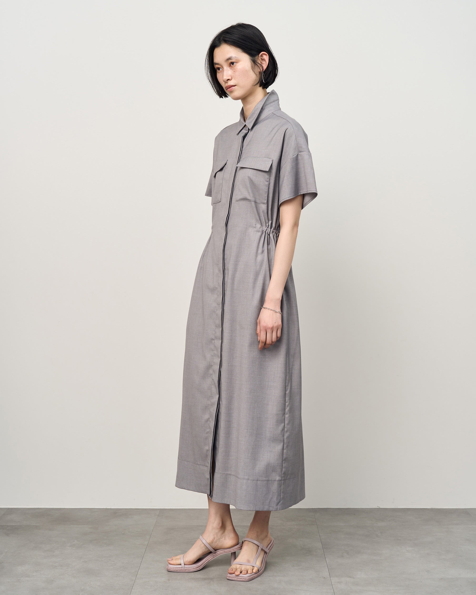 ロングシャツワンピース