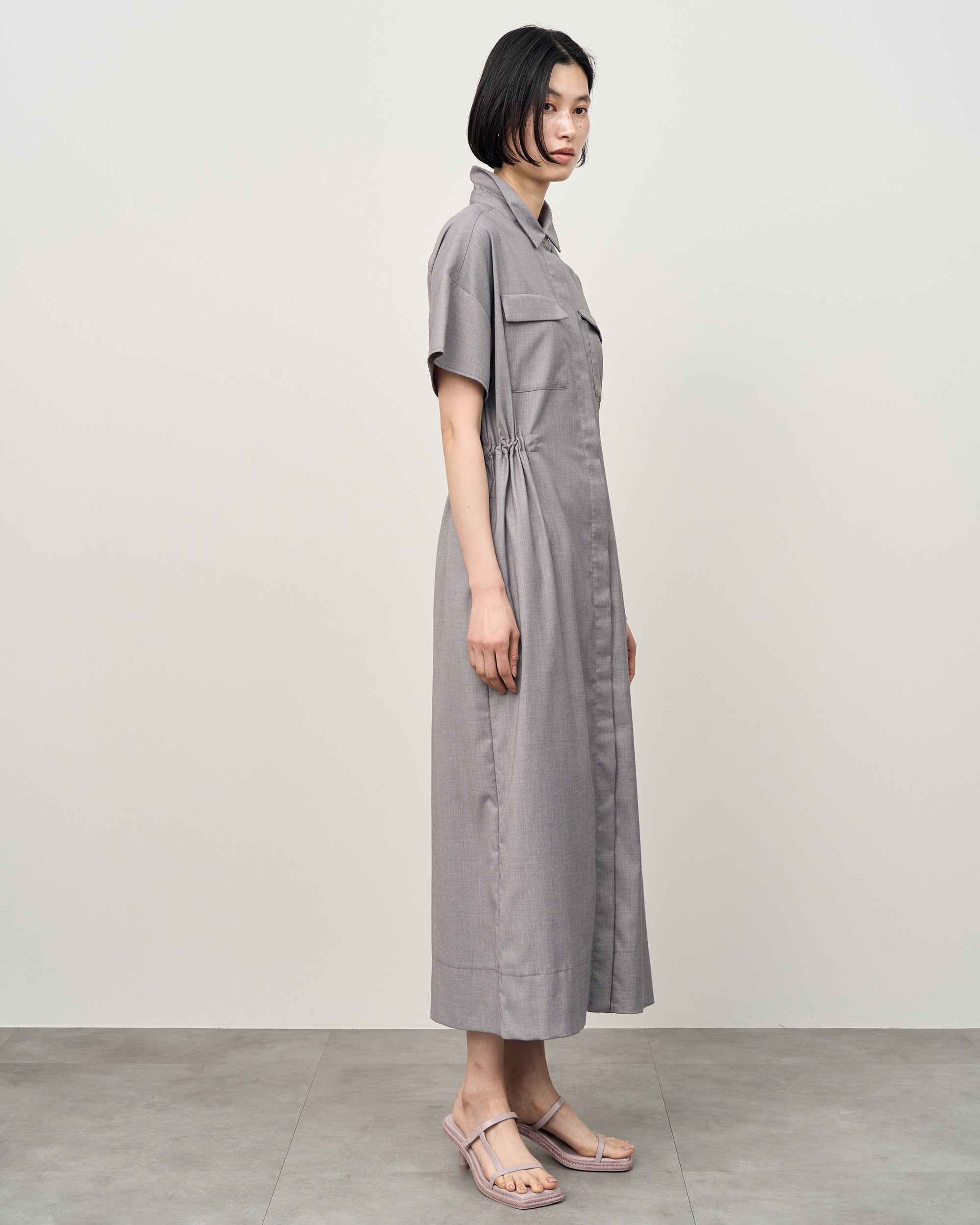 ロングシャツワンピース