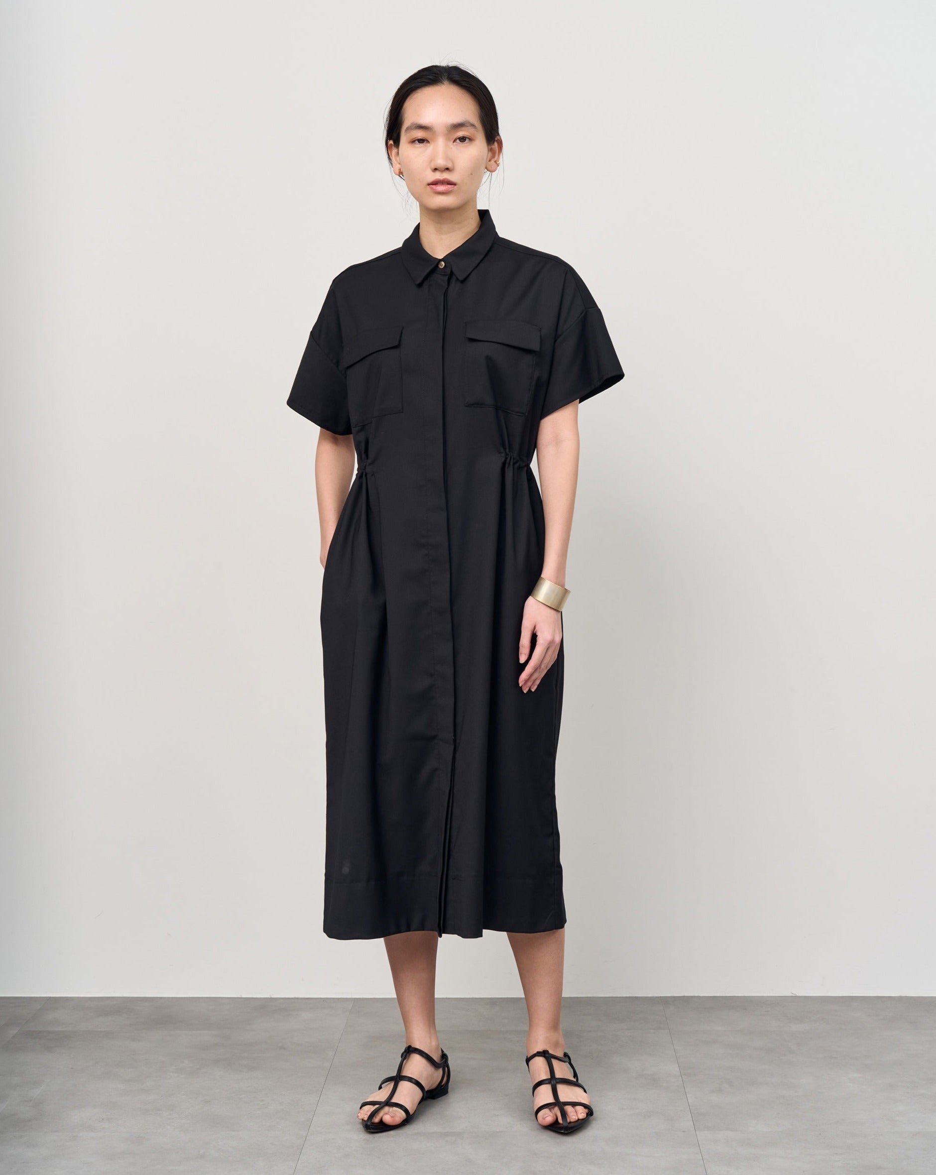 ロングシャツワンピース
