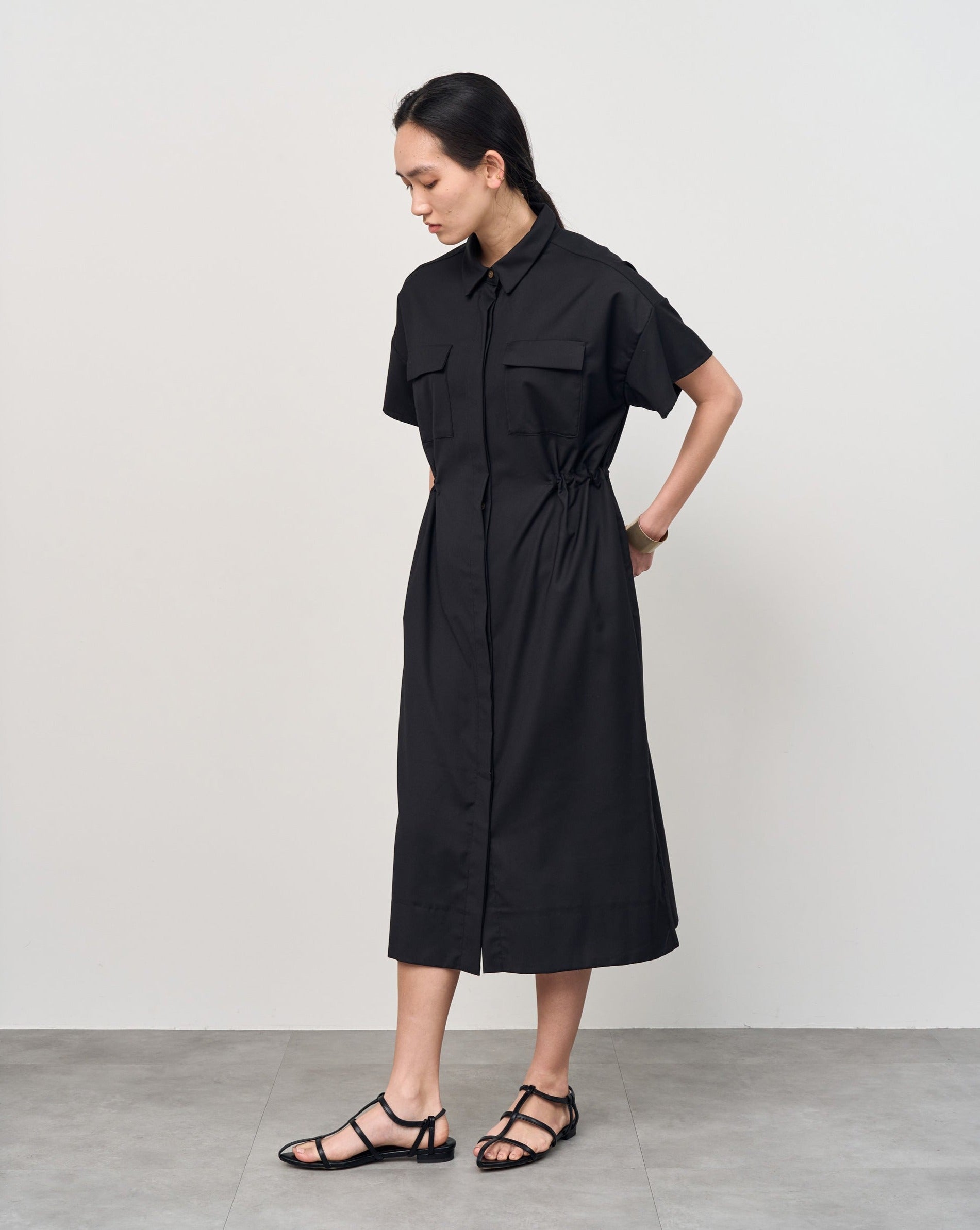 ロングシャツワンピース