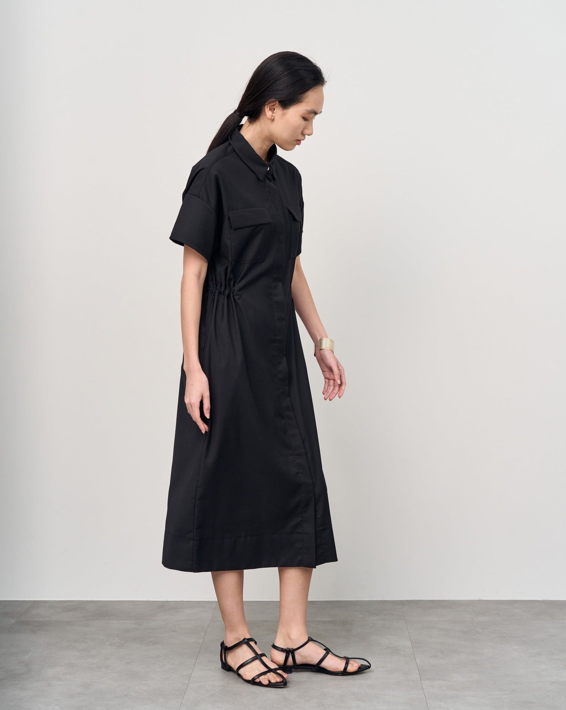 ロングシャツワンピース