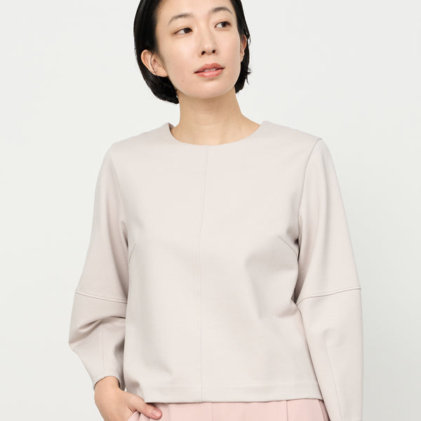 未使用✨SOEJU ソージュ　ダブルジャージーキーネックプルオーバー　ホワイト ダブルジャージーキーネックプルオーバー - SOÉJU online store