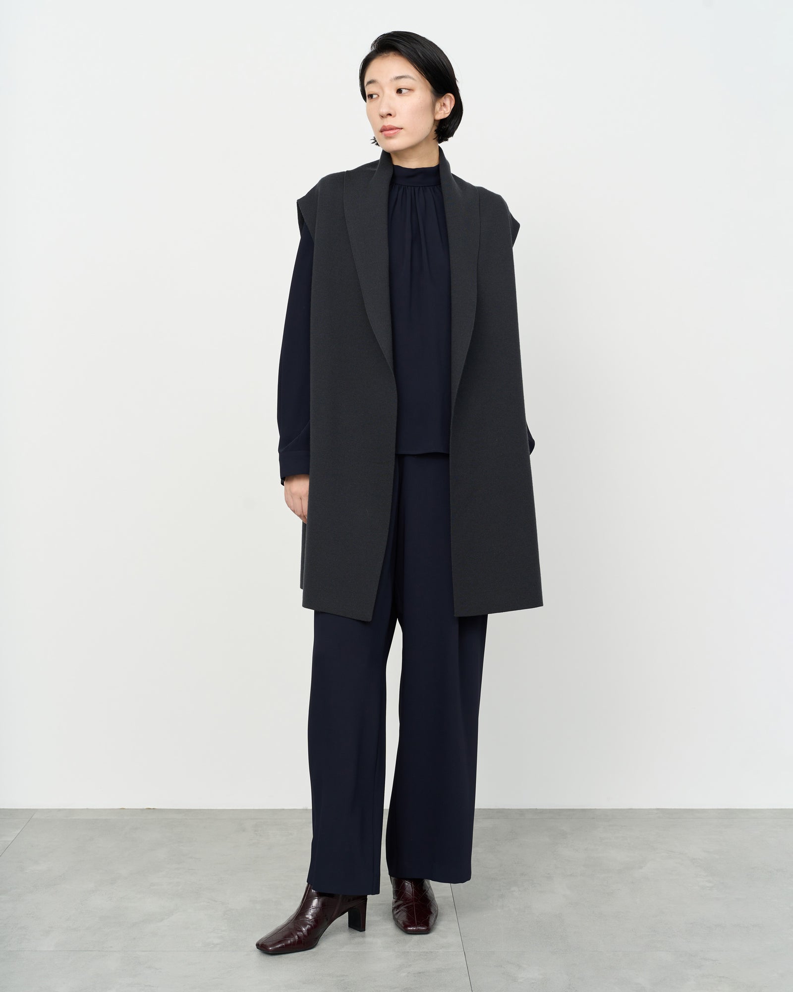 ウール混ニットジレ - SOÉJU online store｜上質な大人の女性のための 