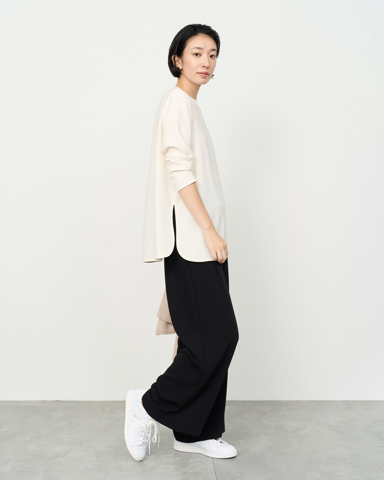 現行・完売】ソージュ SOEJUAラインチュニックブラウスライラックS