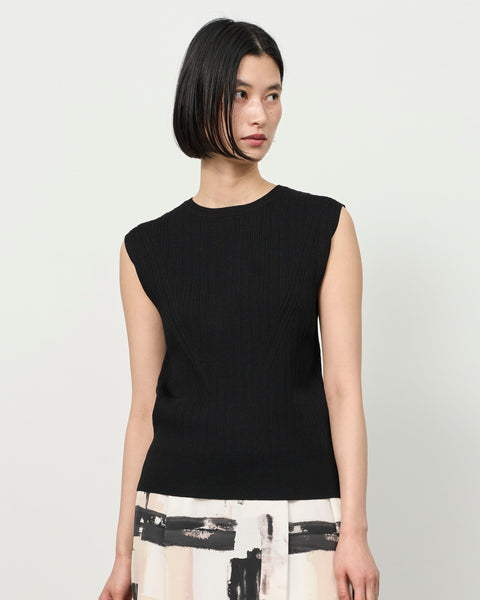 ランダムリブノースリーブニット - SOÉJU online store｜上質な