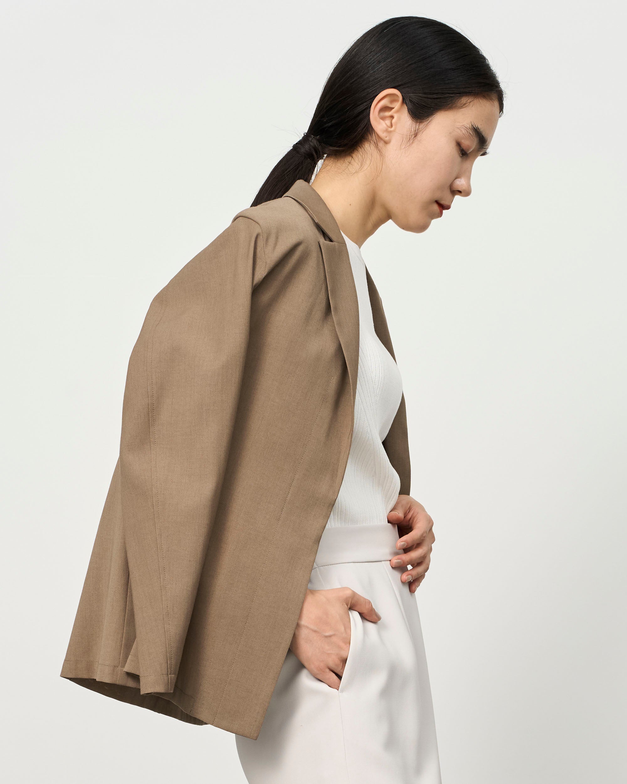 ライトリネン混ジャケット