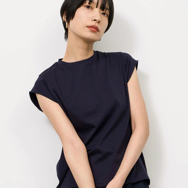 ATON - 【送料込】美品 ATON フレンチスリーブ Tシャツ 黒