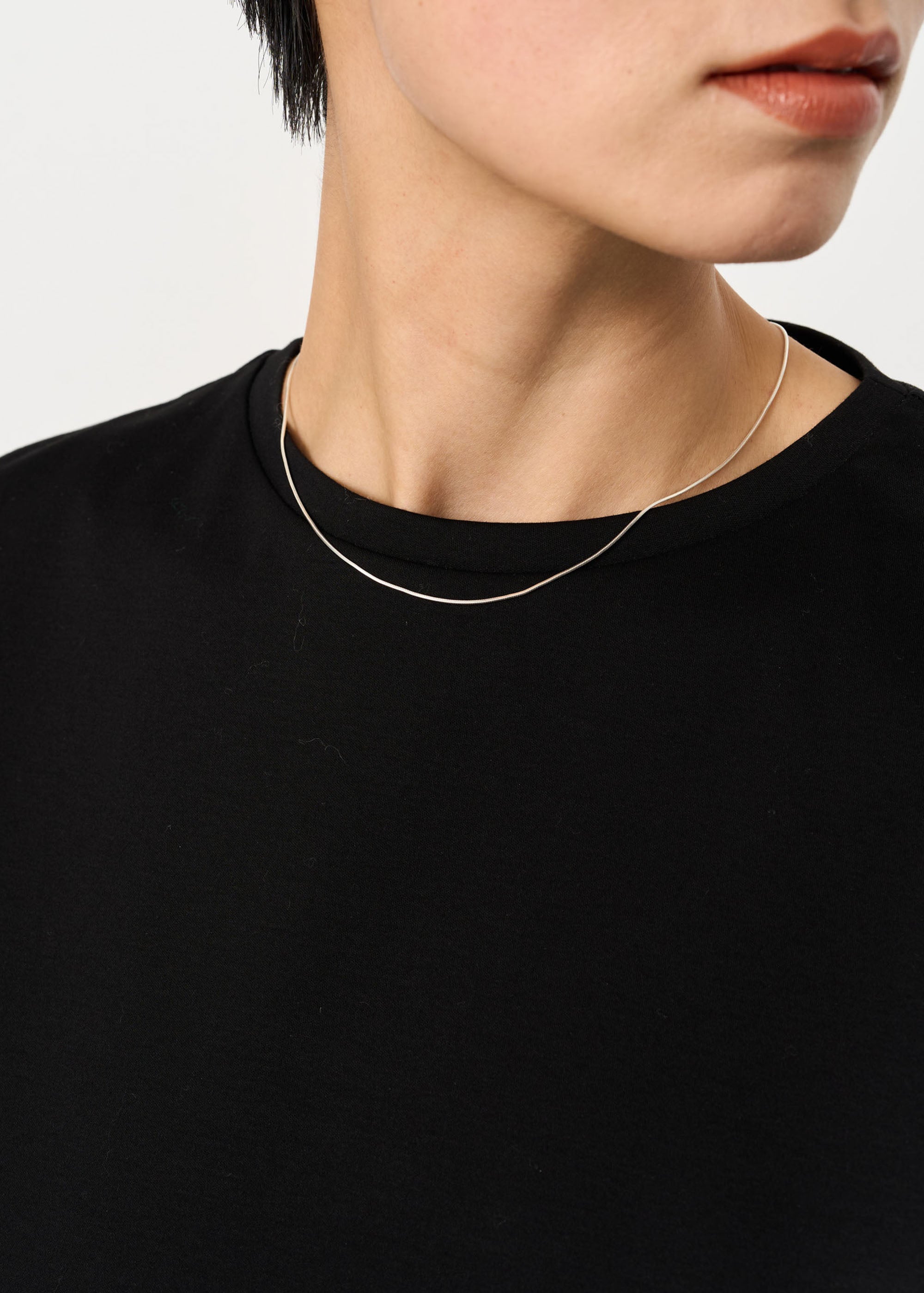 角スネークチェーンネックレス