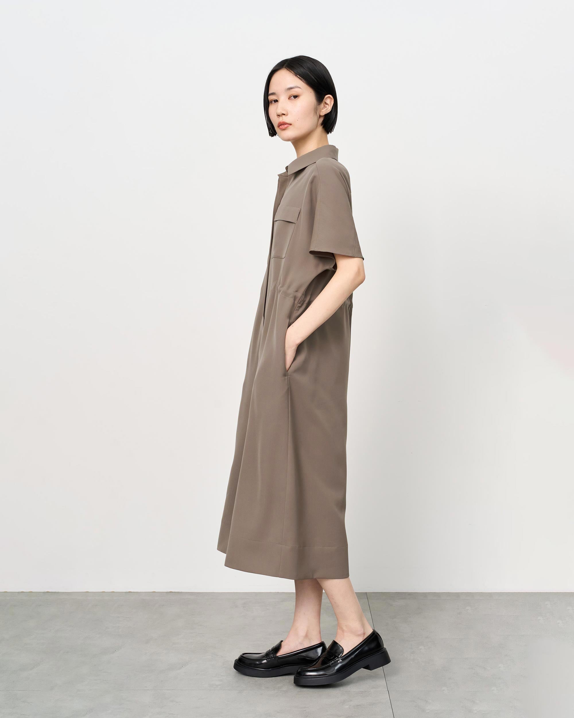 ロングシャツワンピース