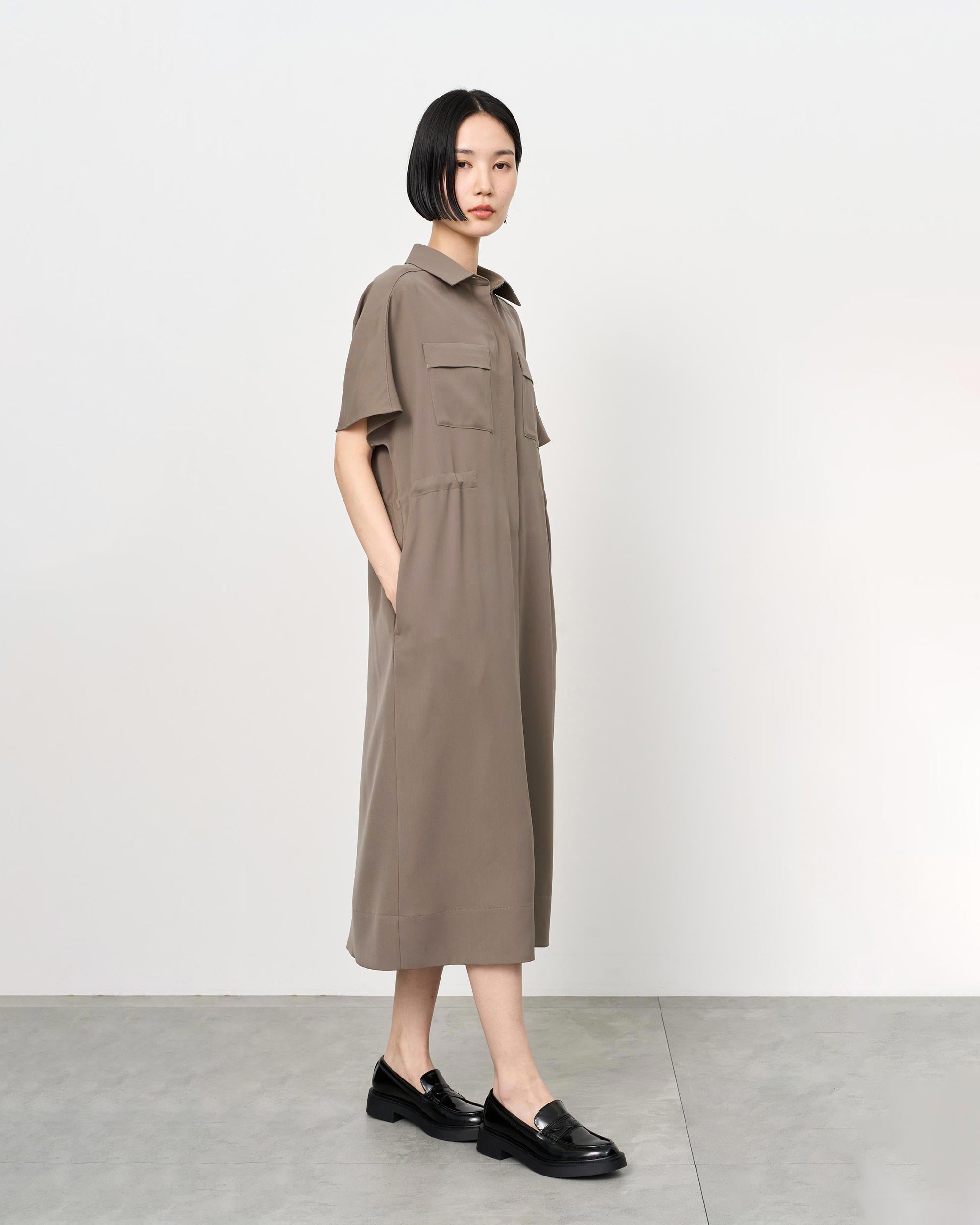 ロングシャツワンピース