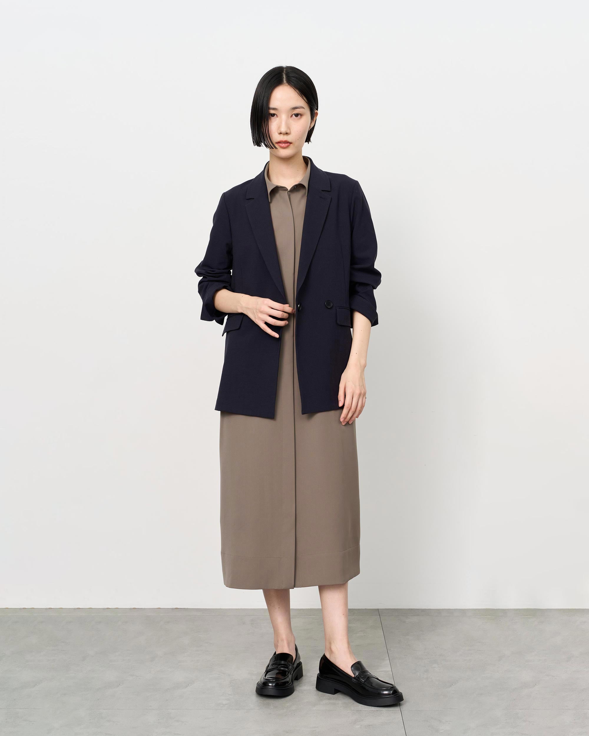 ロングシャツワンピース