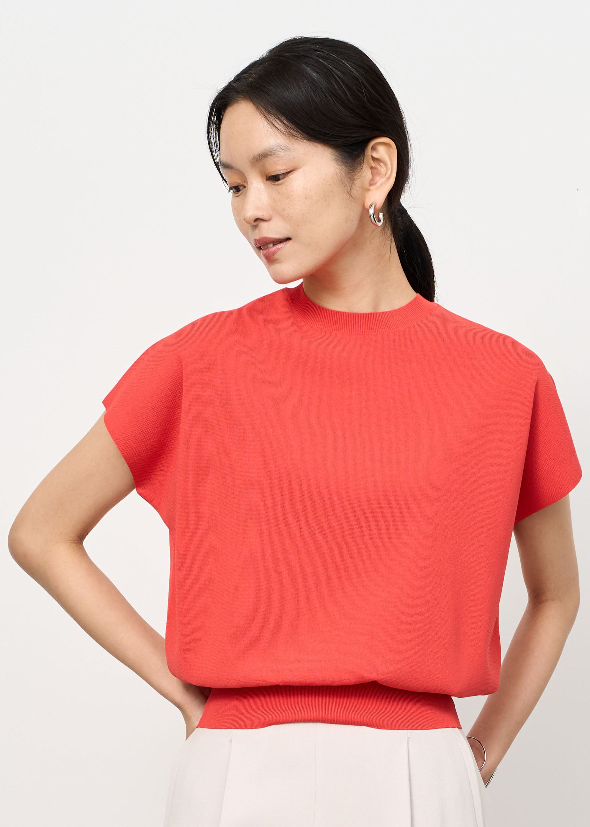 ショートスリーブコクーンニット