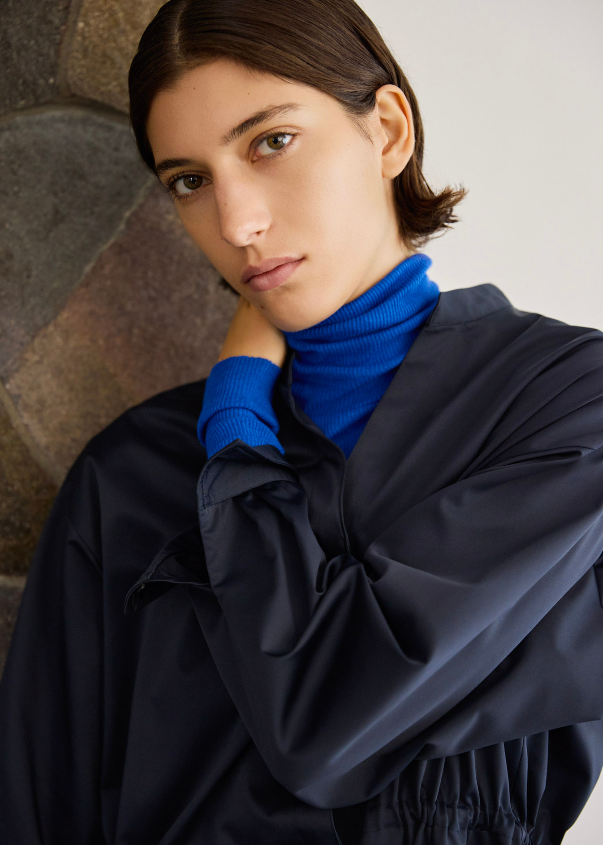 カシミヤ混タートルネックカットソー (3枚セット)