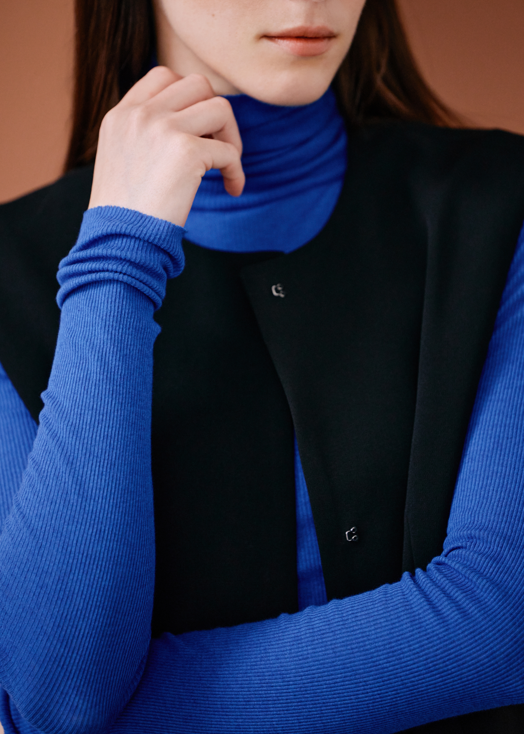 カシミヤ混タートルネックカットソー (3枚セット)