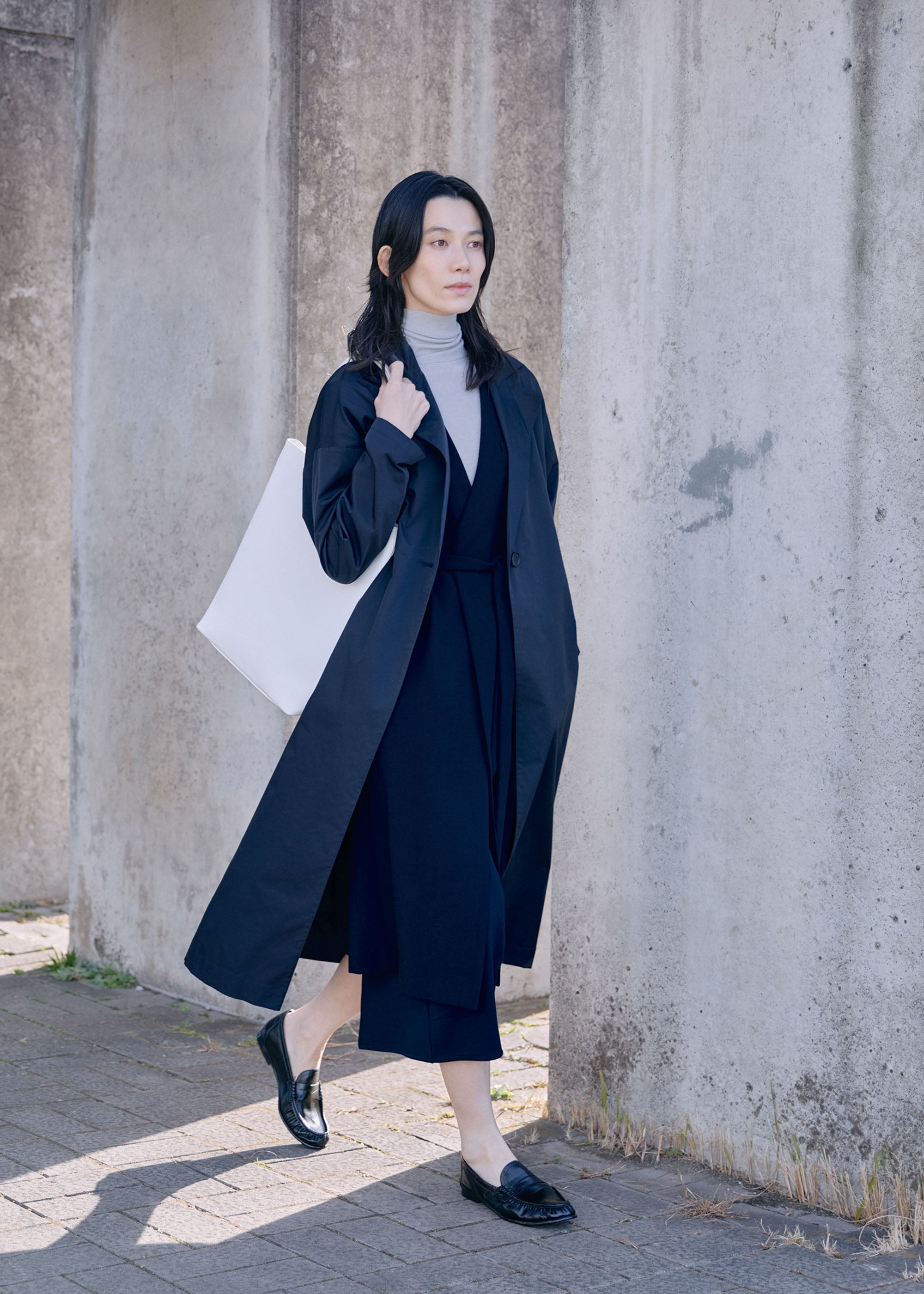 ヴィーガンレザレットマチ付きトートバッグ