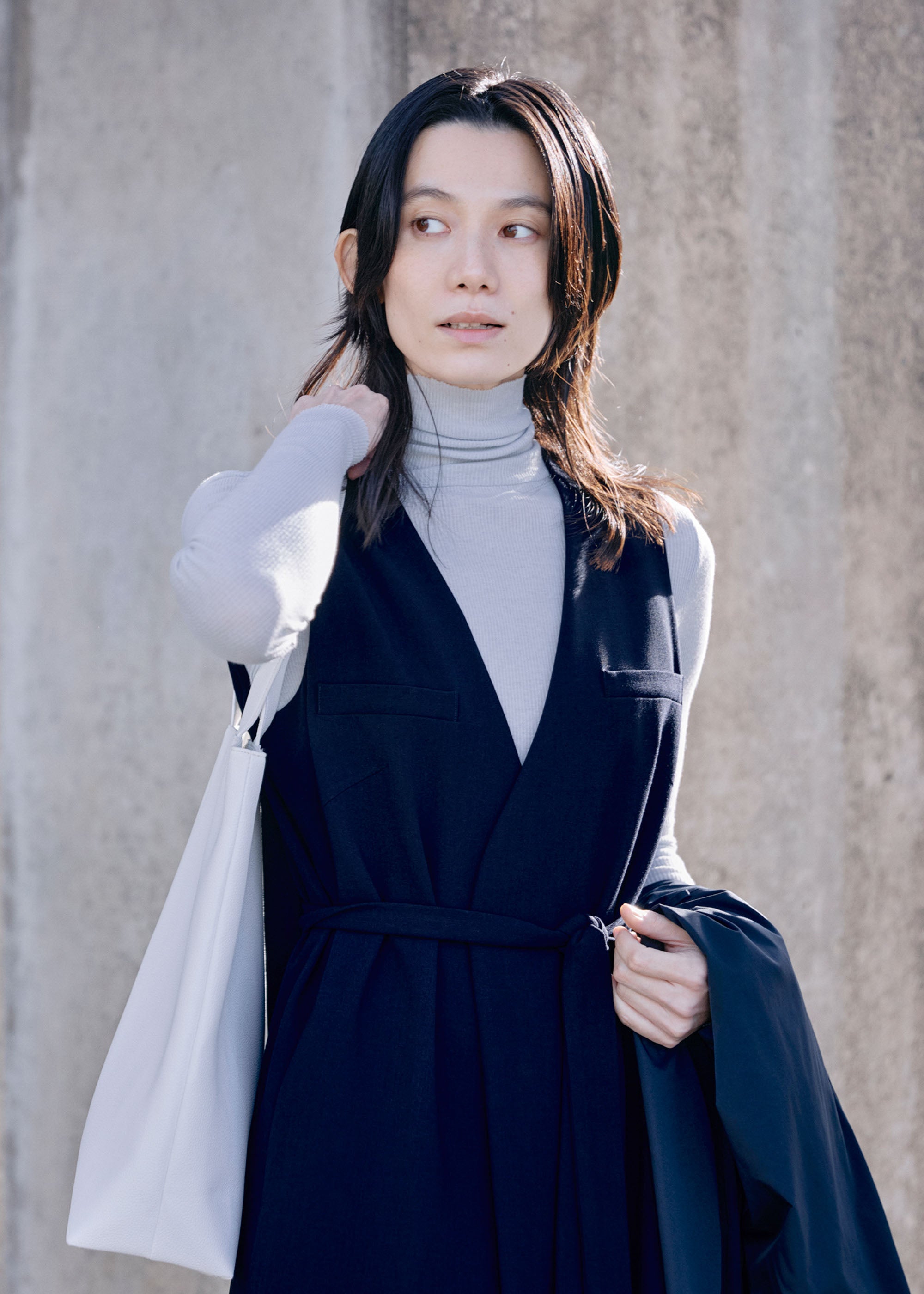 ヴィーガンレザレットマチ付きトートバッグ