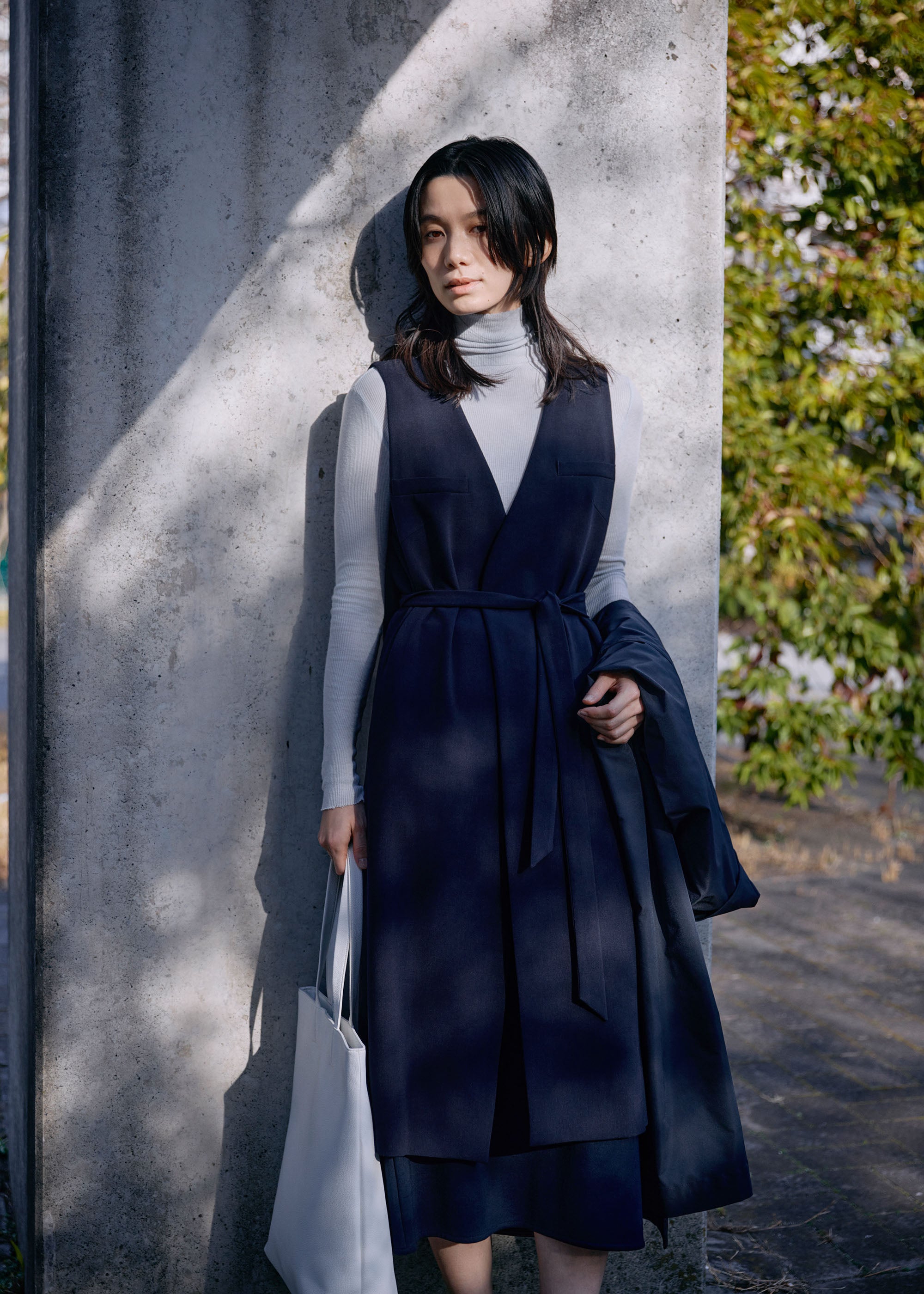 ヴィーガンレザレットマチ付きトートバッグ