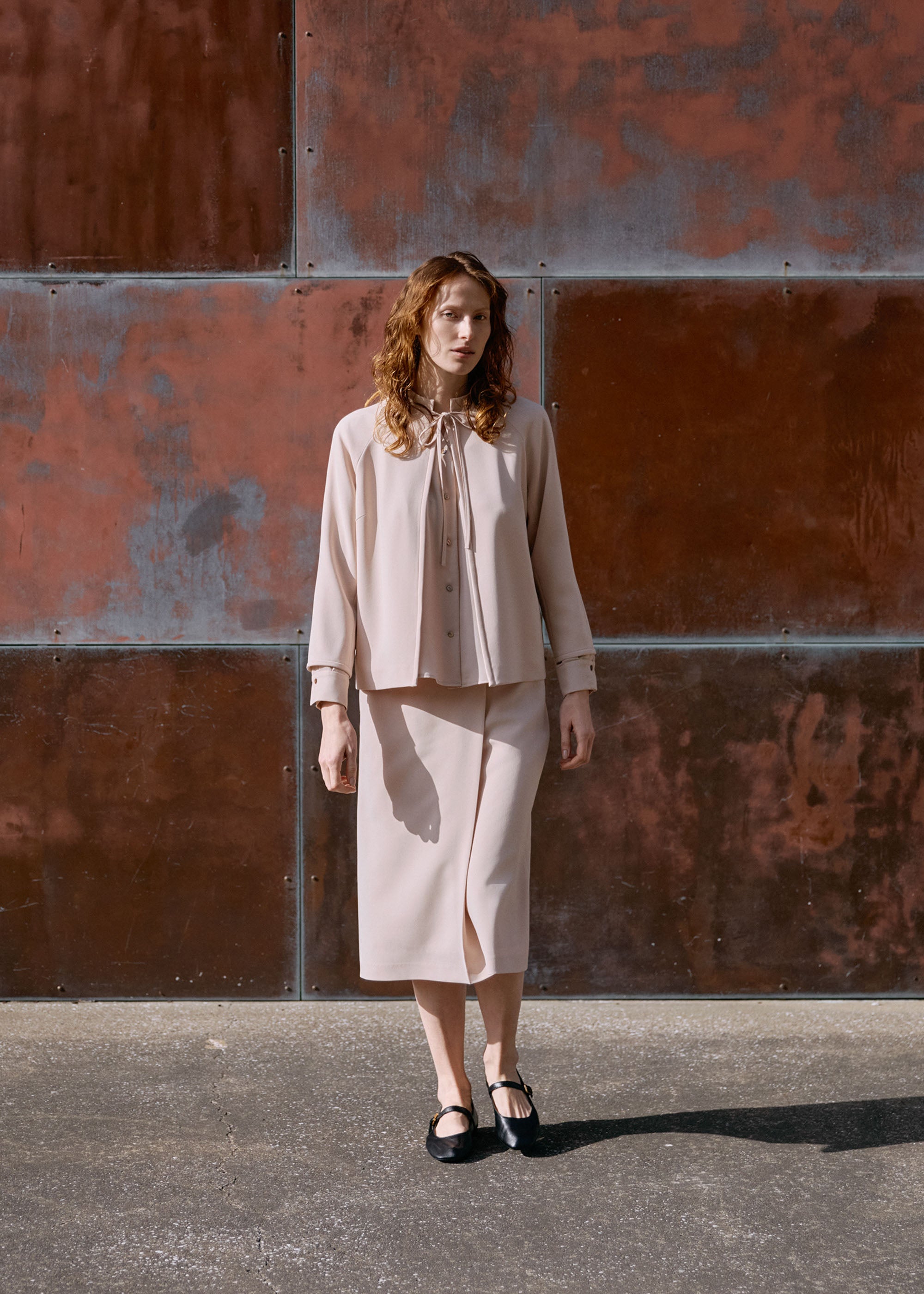 フロントホック8分袖ジャケット