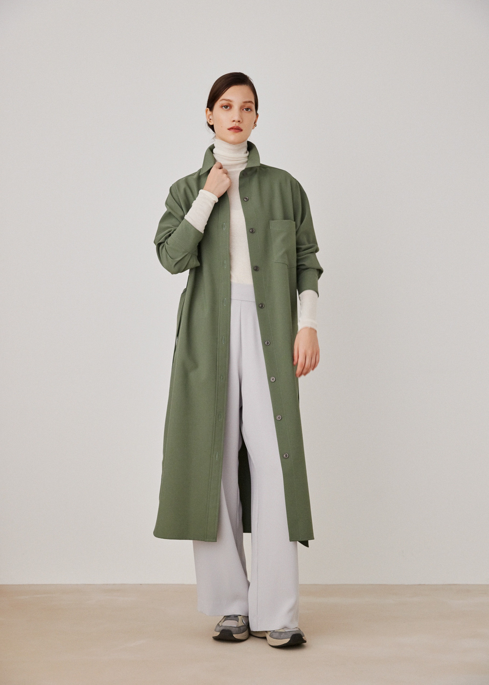 カシミヤ混タートルネックカットソー (3枚セット)