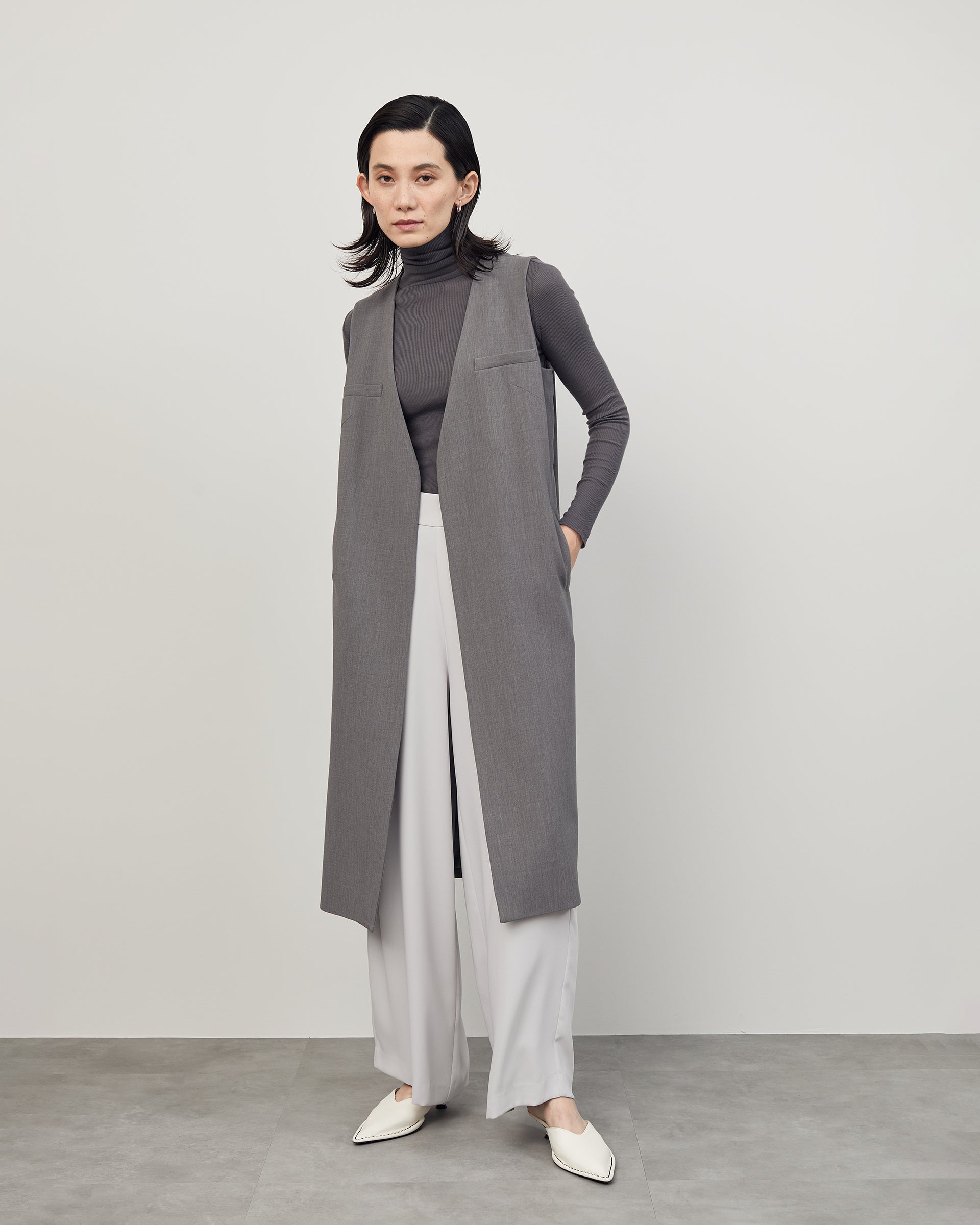 ウールライクロングジレ - SOÉJU online store｜上質な大人の女性の 