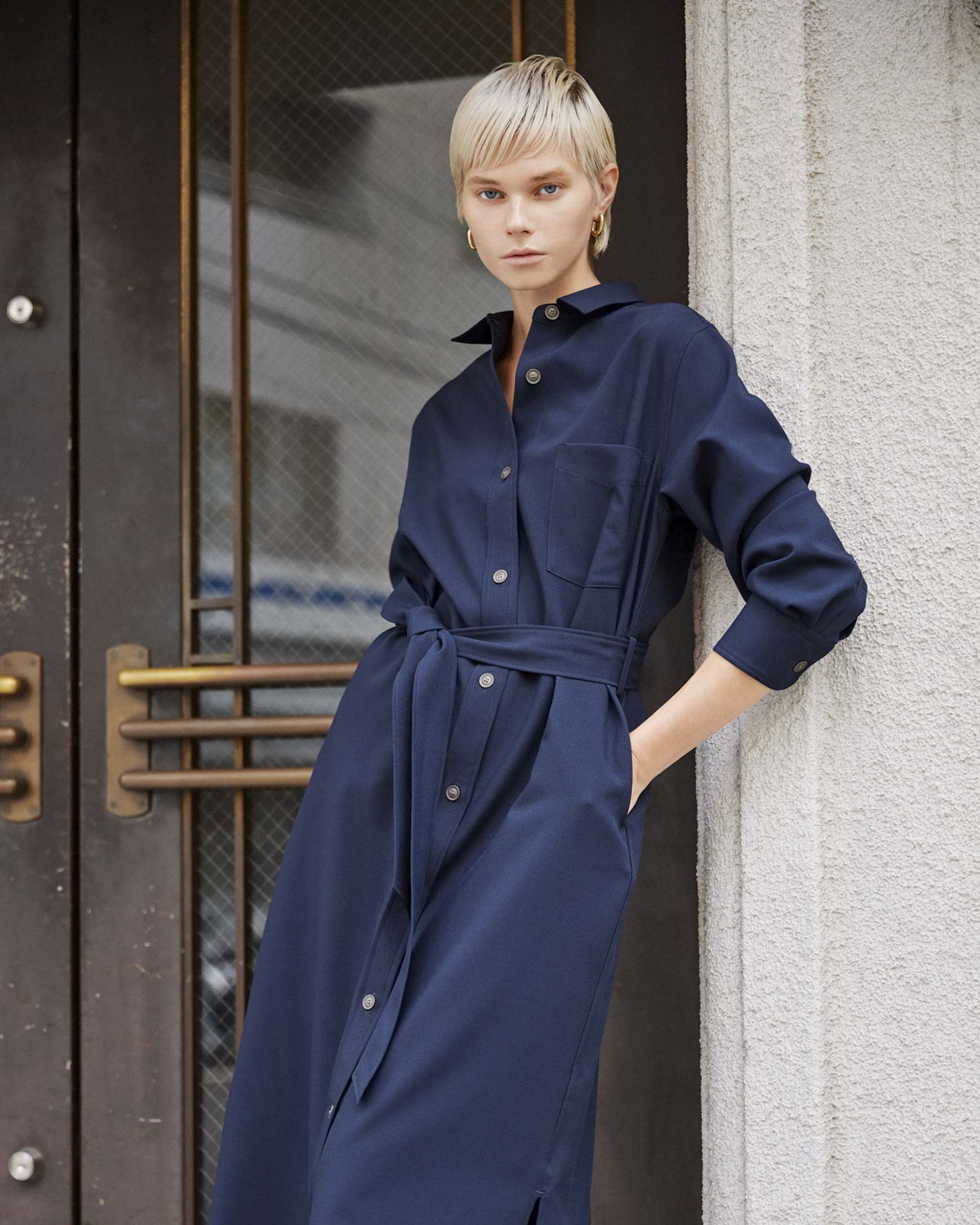 ソフトオックスシャツワンピース - SOÉJU online store|上質な大人の ソフトオックスシャツワンピース - SOÉJU online store|上質な大人の