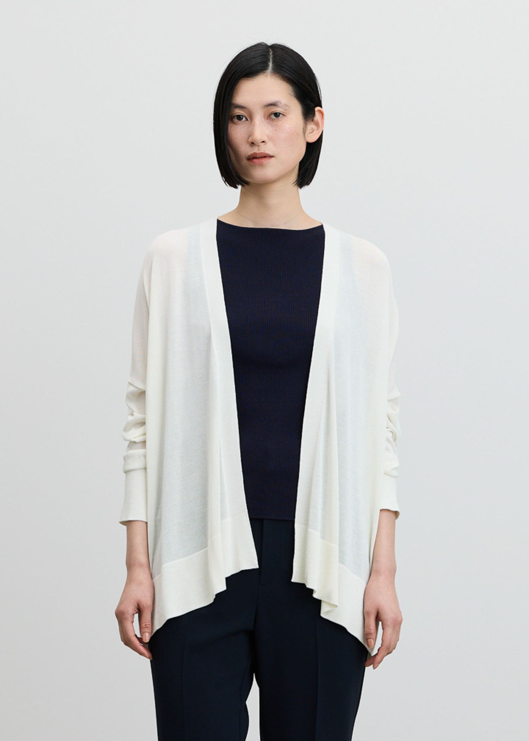 シアードレープカーディガン