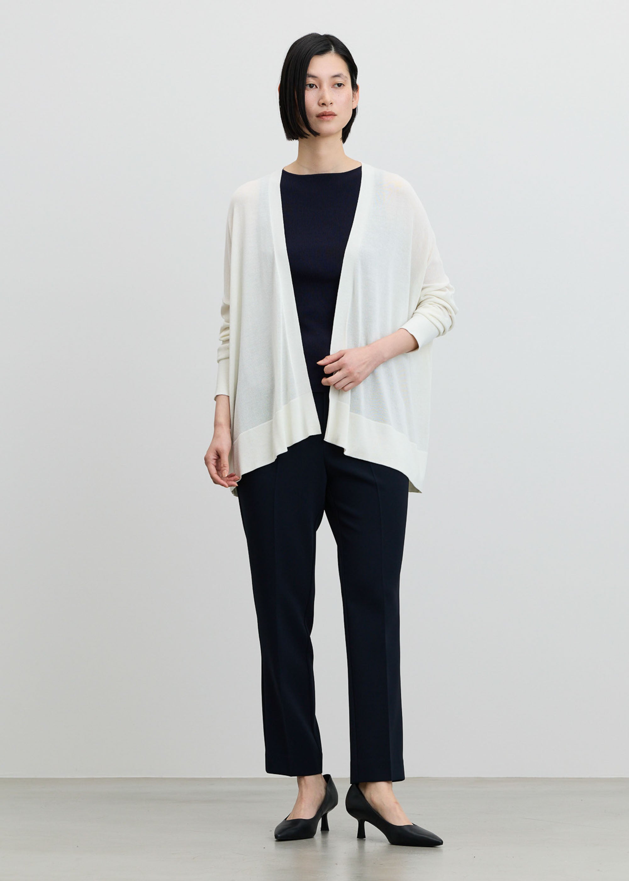 シアードレープカーディガン