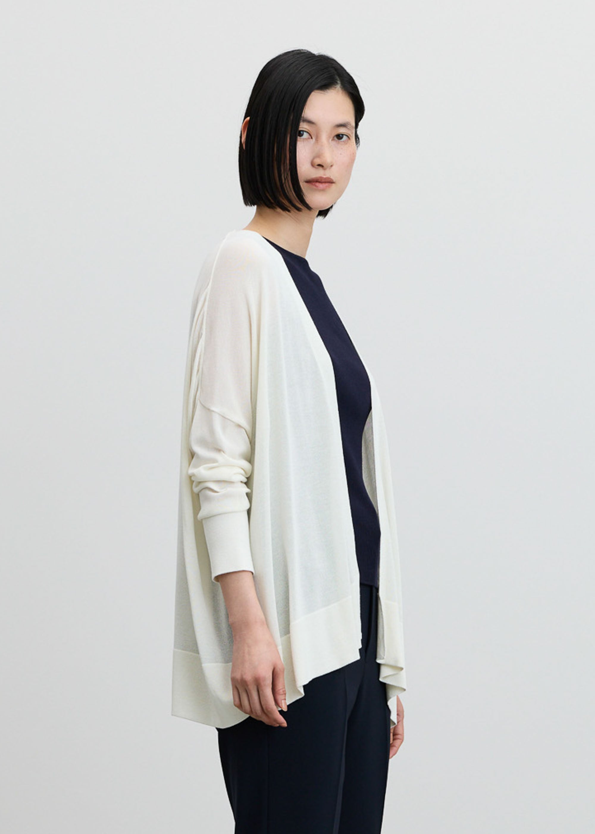 シアードレープカーディガン