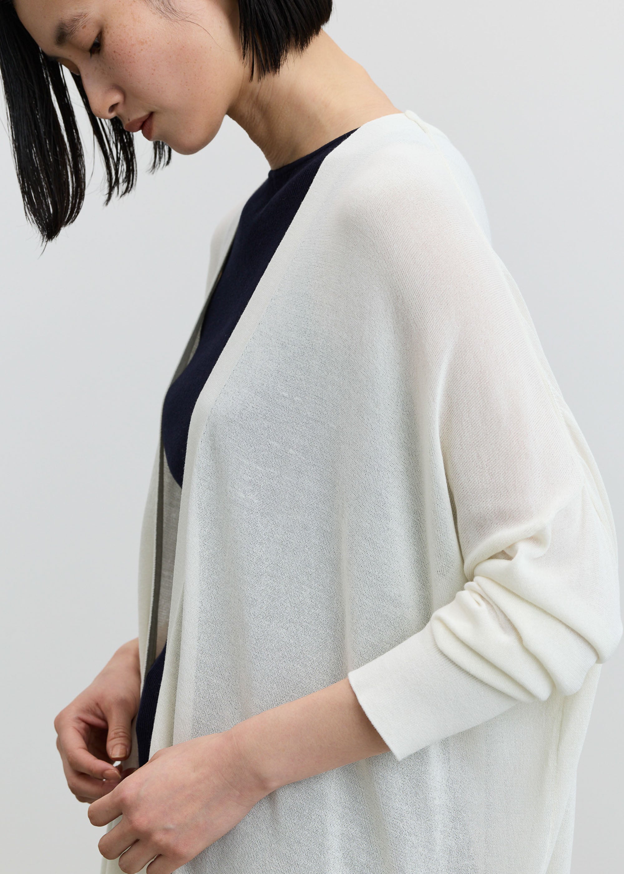 シアードレープカーディガン