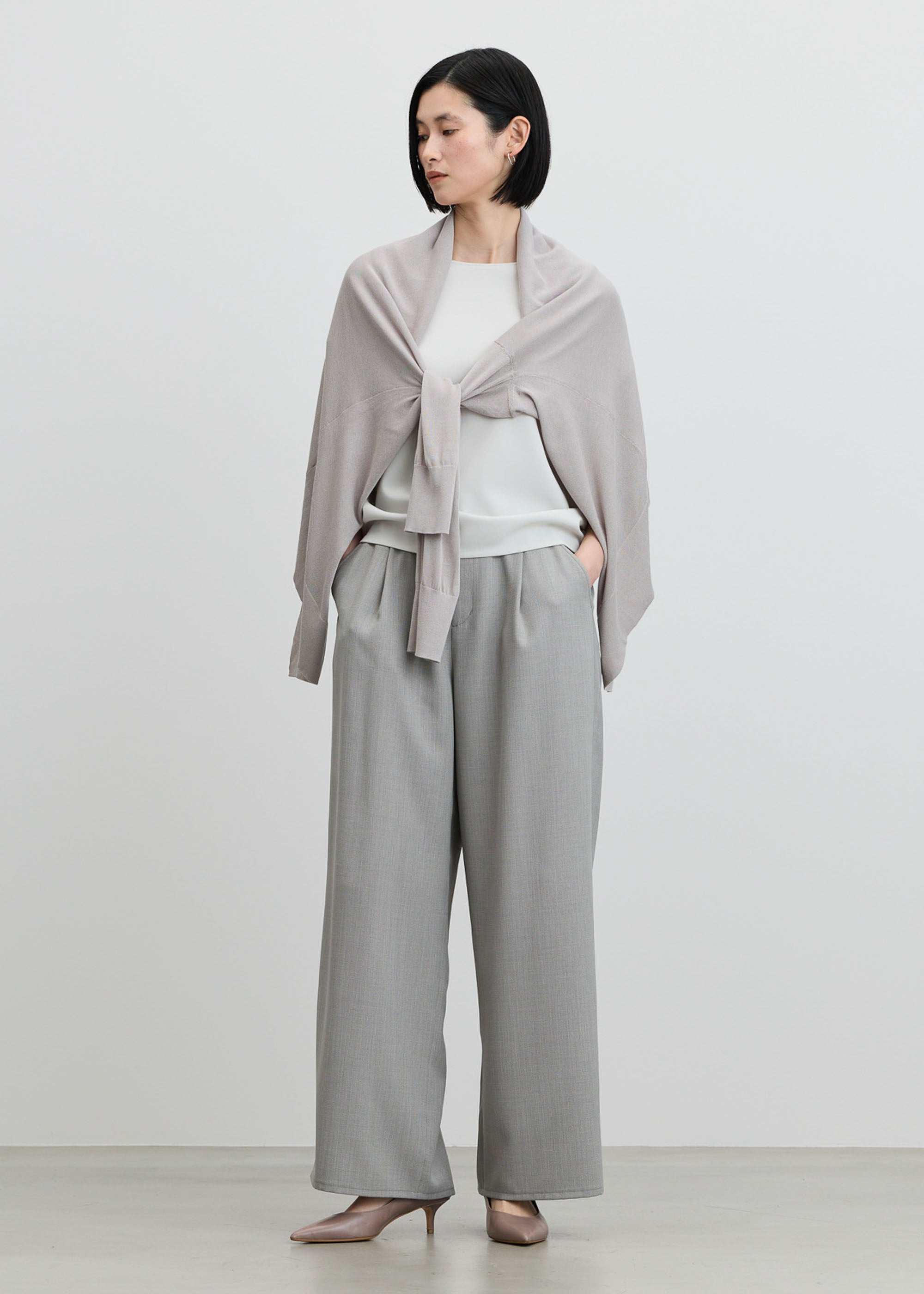 シアードレープカーディガン